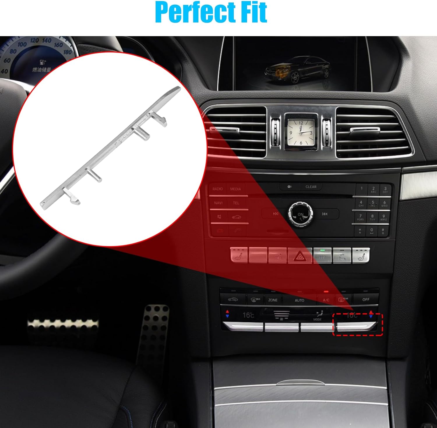 For Mercedes Benz AC Button Trim E Class W212 (Matte) | YDSSTORE
