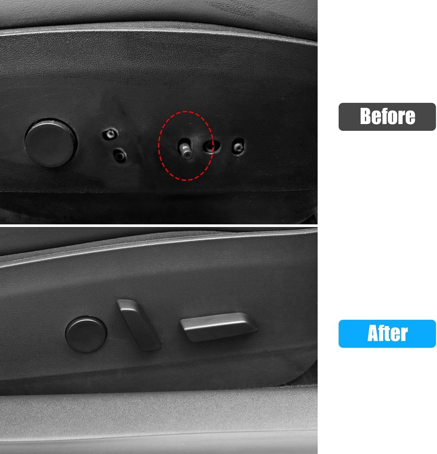 YDSSTORE Compatible with Tesla Model 3/Y Seat Adjuster Button 2017 2018 2019 2020. Passenger Side Seat Back Forward Button Cover for Tesla Model 3 Model Y. Seat Adjustement Switch Button 1098843-00-E-autoydsstore