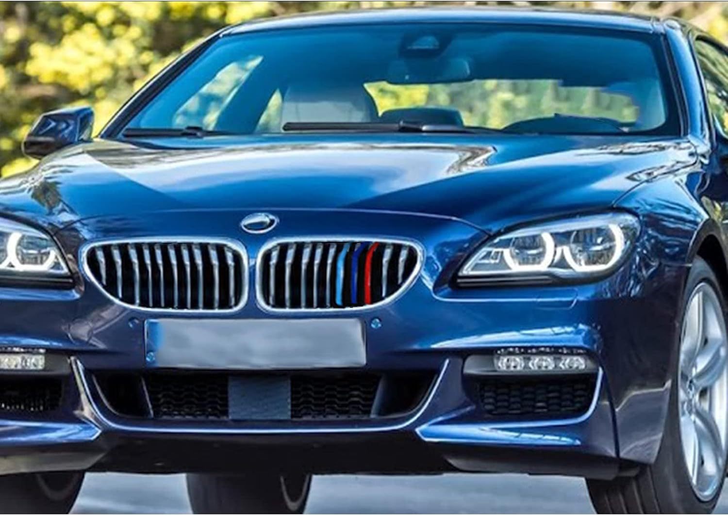 YDSSTORE M-Colored Tri Grille Insert Trim Strips for BMW Pre-LCI 6 Series F12 F13 (2012-2015) | Compatible with 10-Beam Front Kidney Grilles for 640i 650i 2-Door Coupe/Convertible-autoydsstore