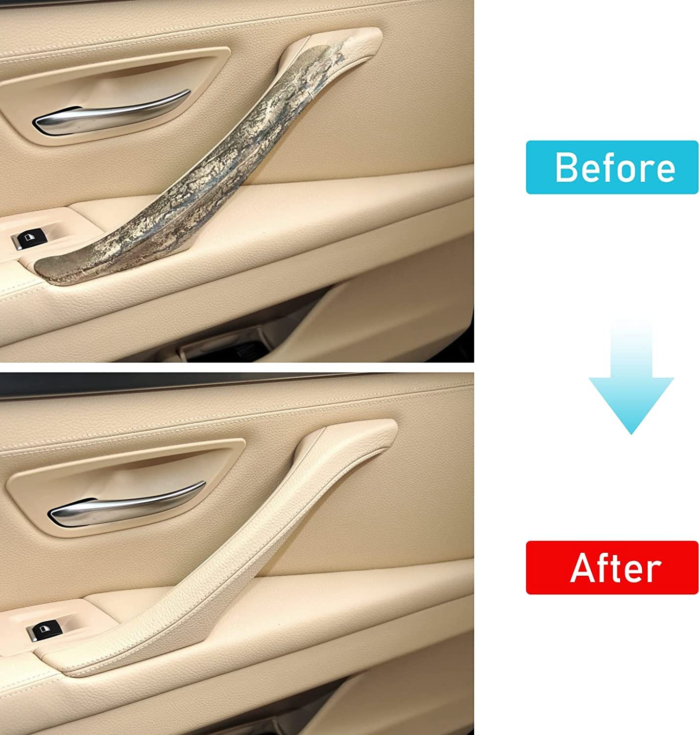 Modified For BMW 5 Series Car Door Handle Outer Cover-F10/F11 | Beige-Left | YDSSTORE