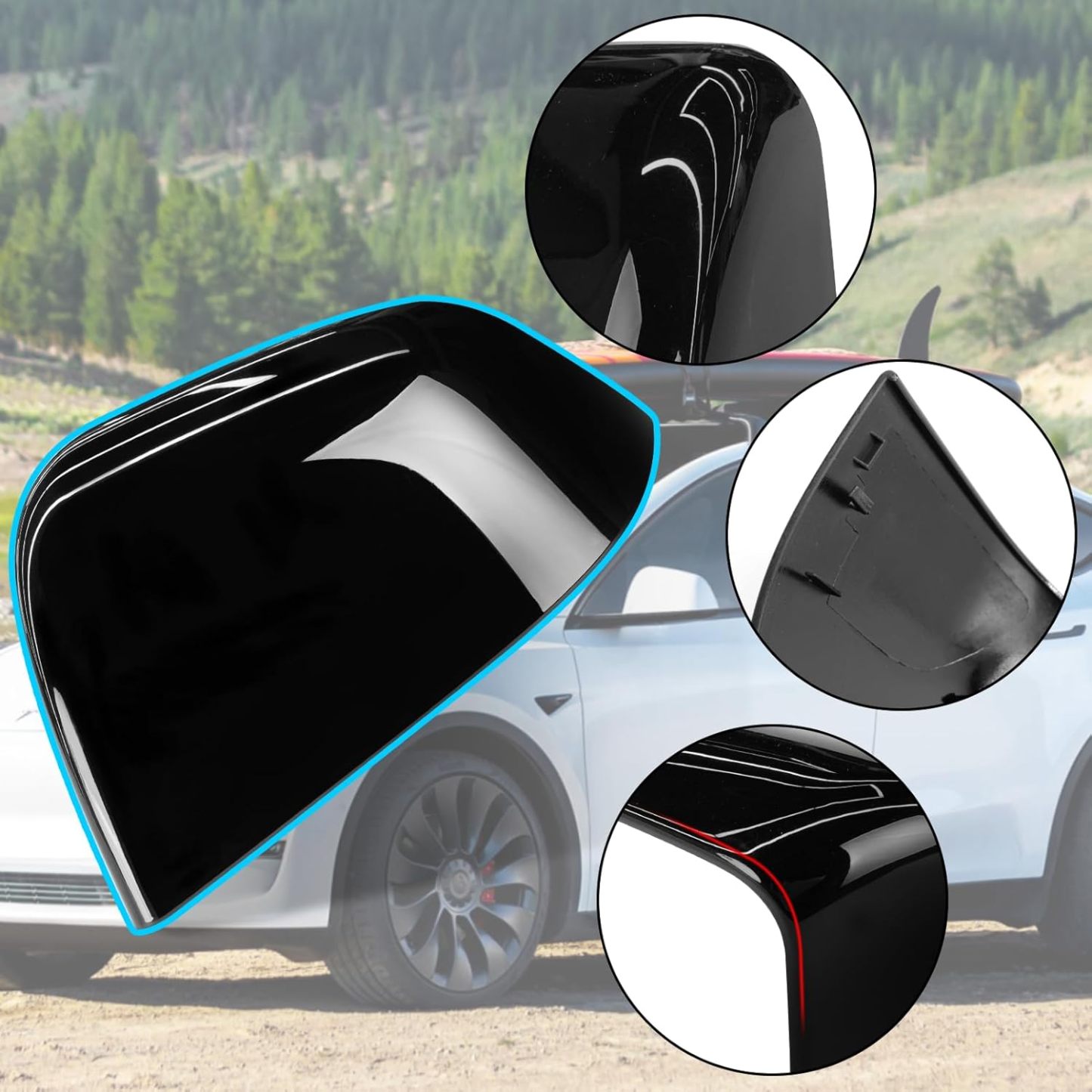 Tesla Model Y Mirror Covers (2020-2024)Black.Driver & Passenger Side|YDSSTORE