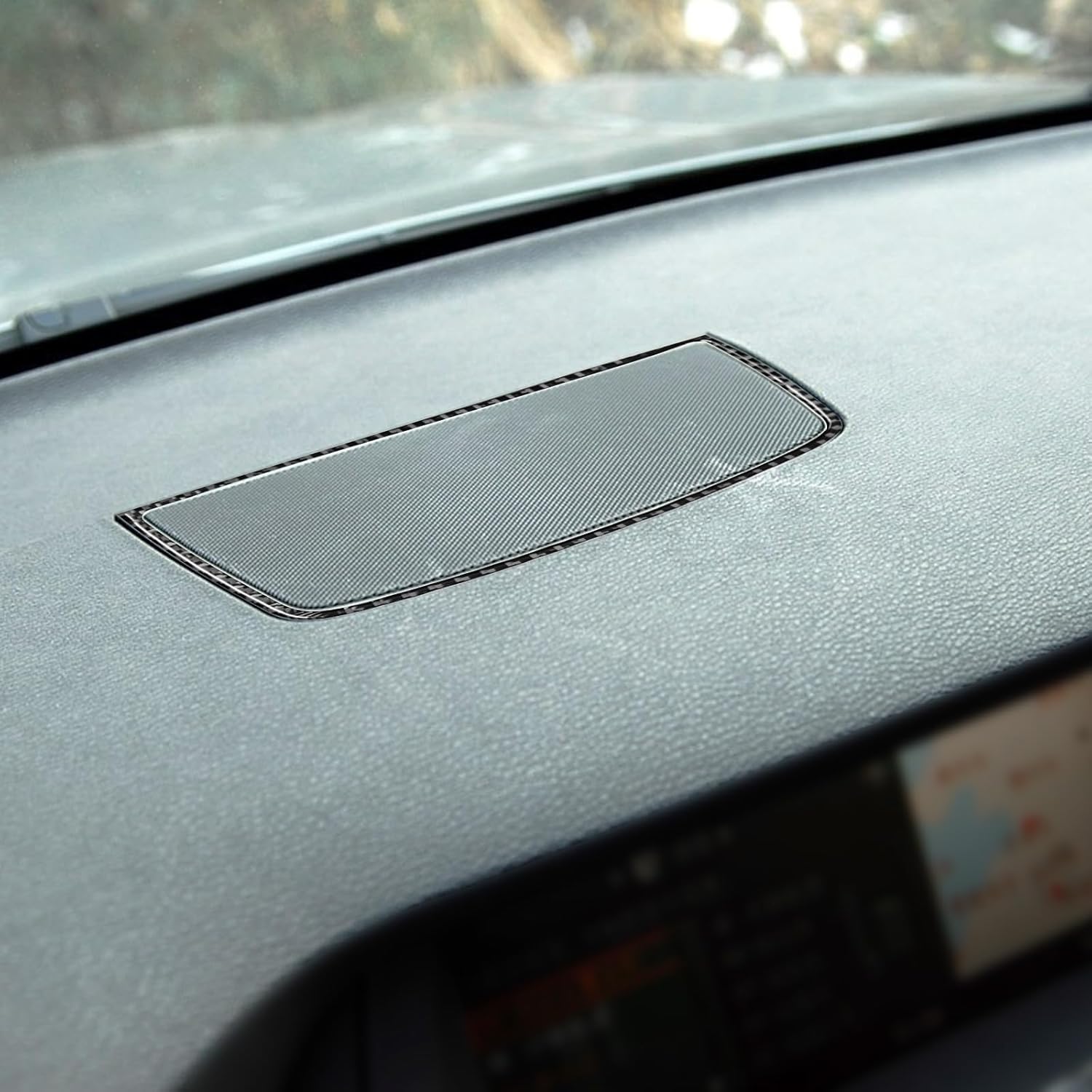 YDSSTORE Carbon Fiber Center Console Dashboard Horn Loudspeaker Frame Cover Trim for BMW X5 X6 E70 E71 (2008-2013) – 1pc Black | Premium Interior Auto Accessories-autoydsstore