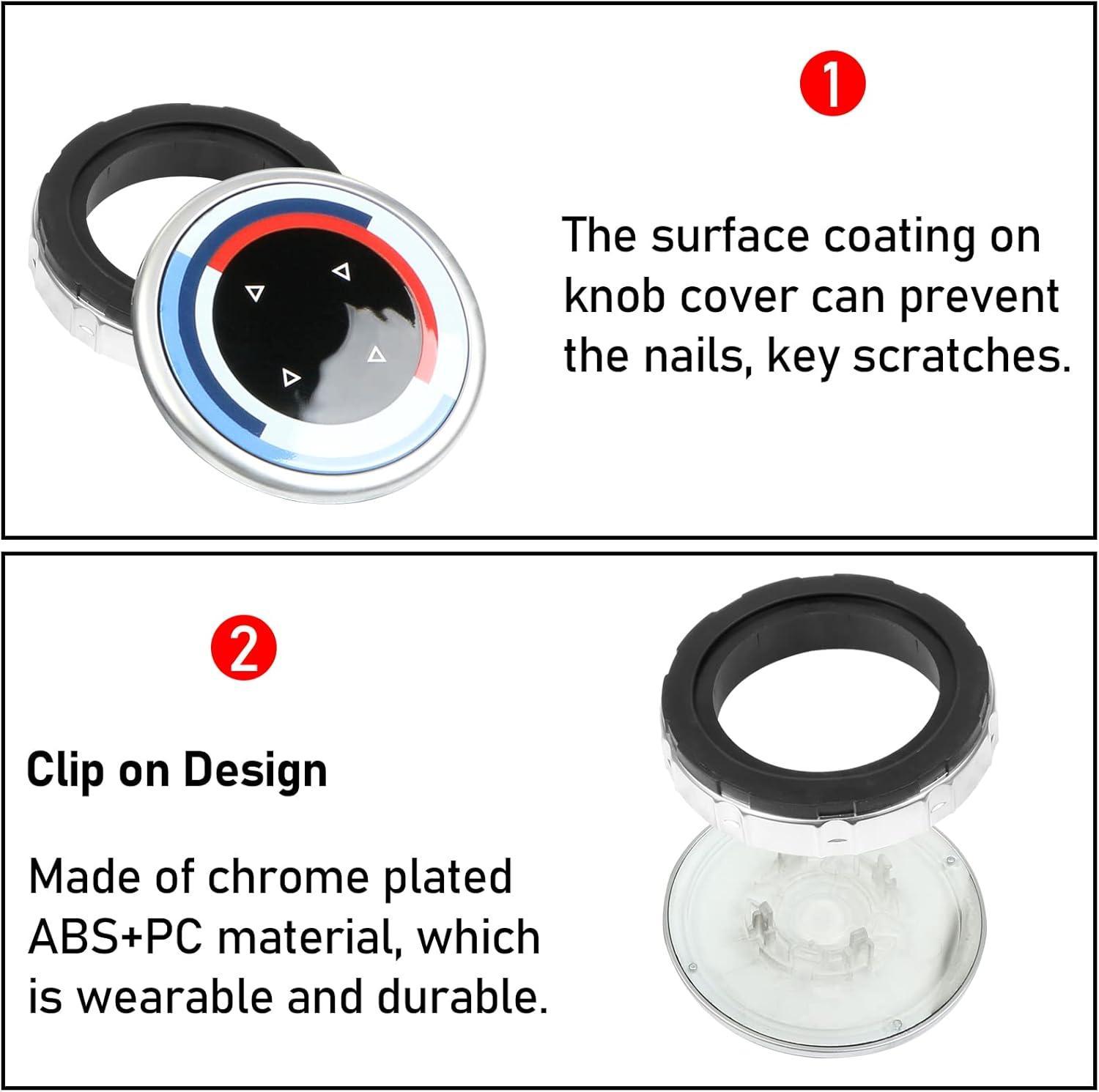 Multimedia iDrive Controller Knob Button Cover for BMW 5 Series F10 F11. 6 Series F12 F13. 7 Series F01 F02. X3 F25 – Premium Snap-On Replacement-autoydsstore