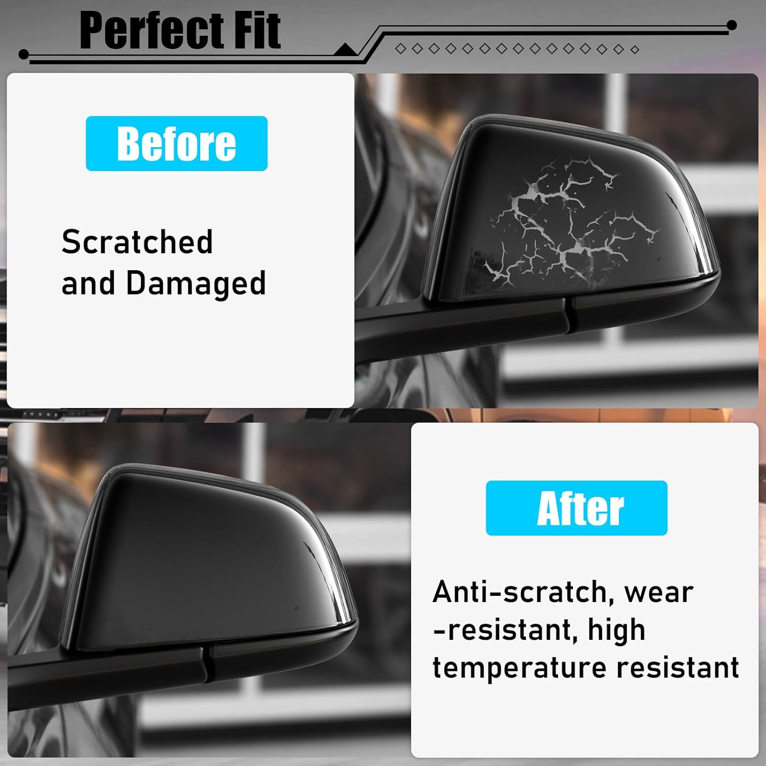 Tesla Model 3 Mirror Caps Side Mirror Replacement| YDSSTORE