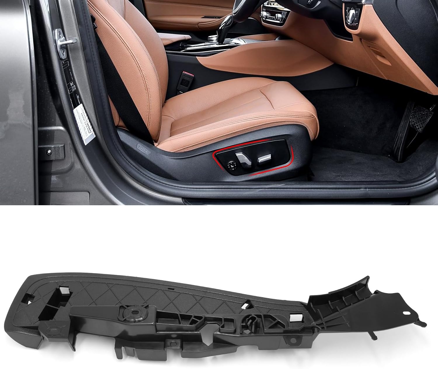 For BMW Front Seat Track Rail Cover | 5 . 6 . 7 . X5. X6 |EOM NO. 52107317458 | YDSSTORE