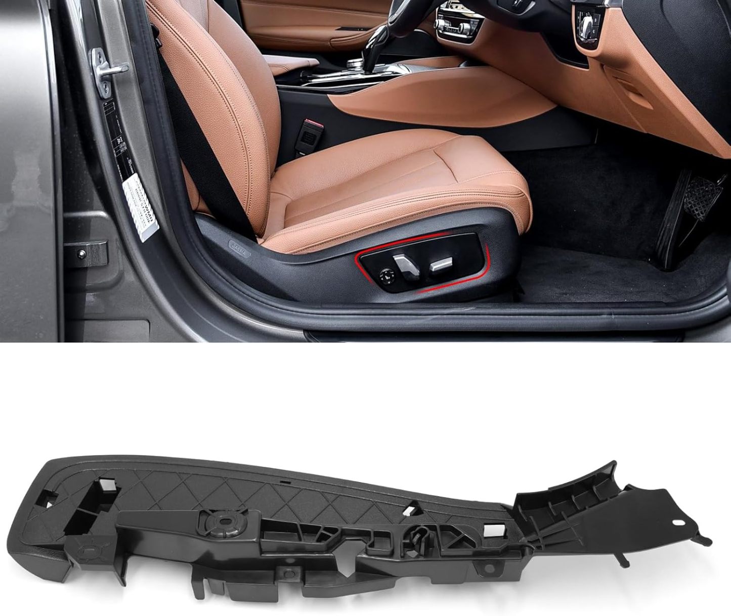 For BMW Front Seat Track Rail Cover | 5 . 6 . 7 . X5. X6 |EOM NO. 52107317458 | YDSSTORE