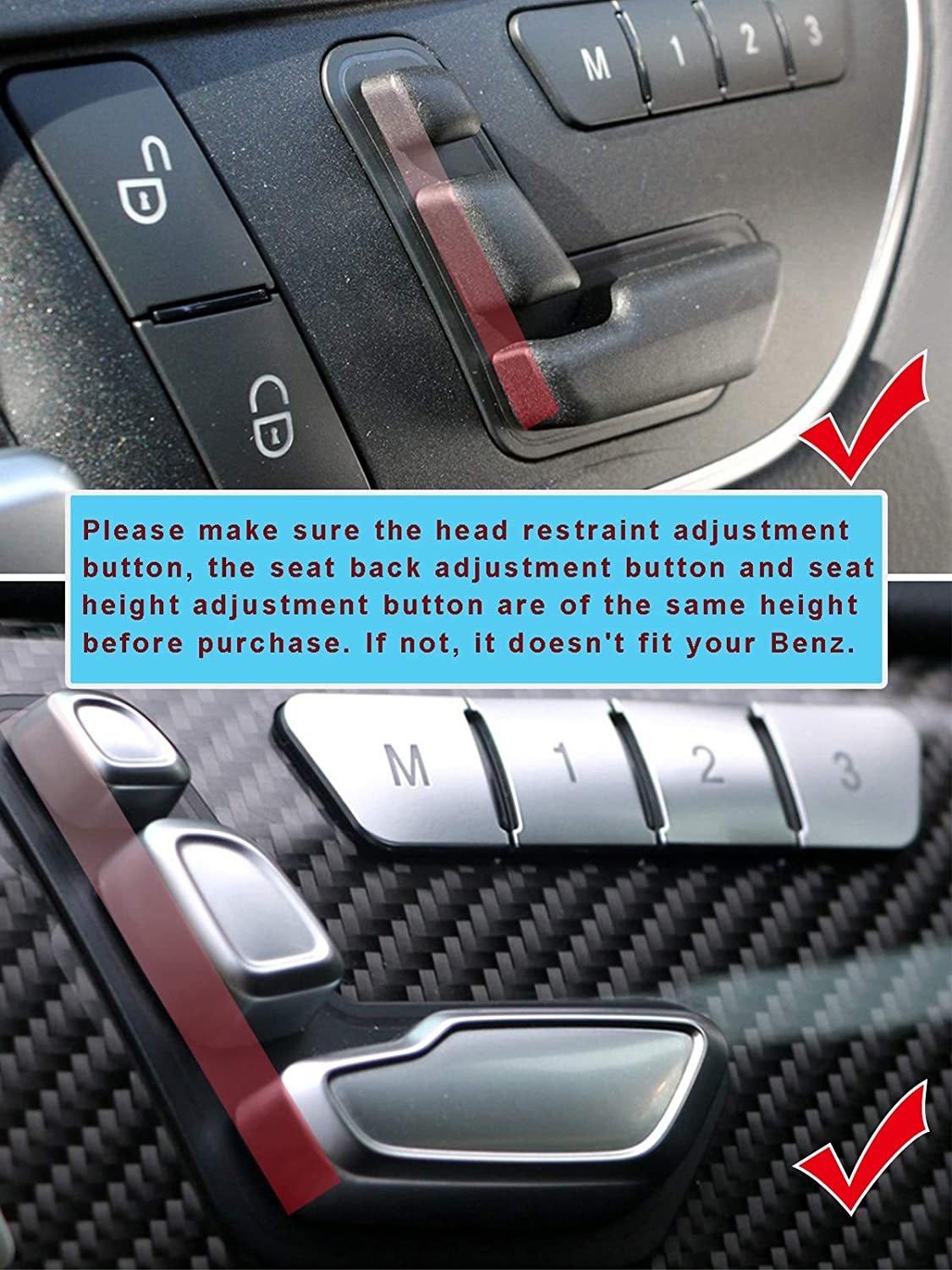 For Mercedes Benz Door Seat Switch Button - Left+Right | YDSSTORE