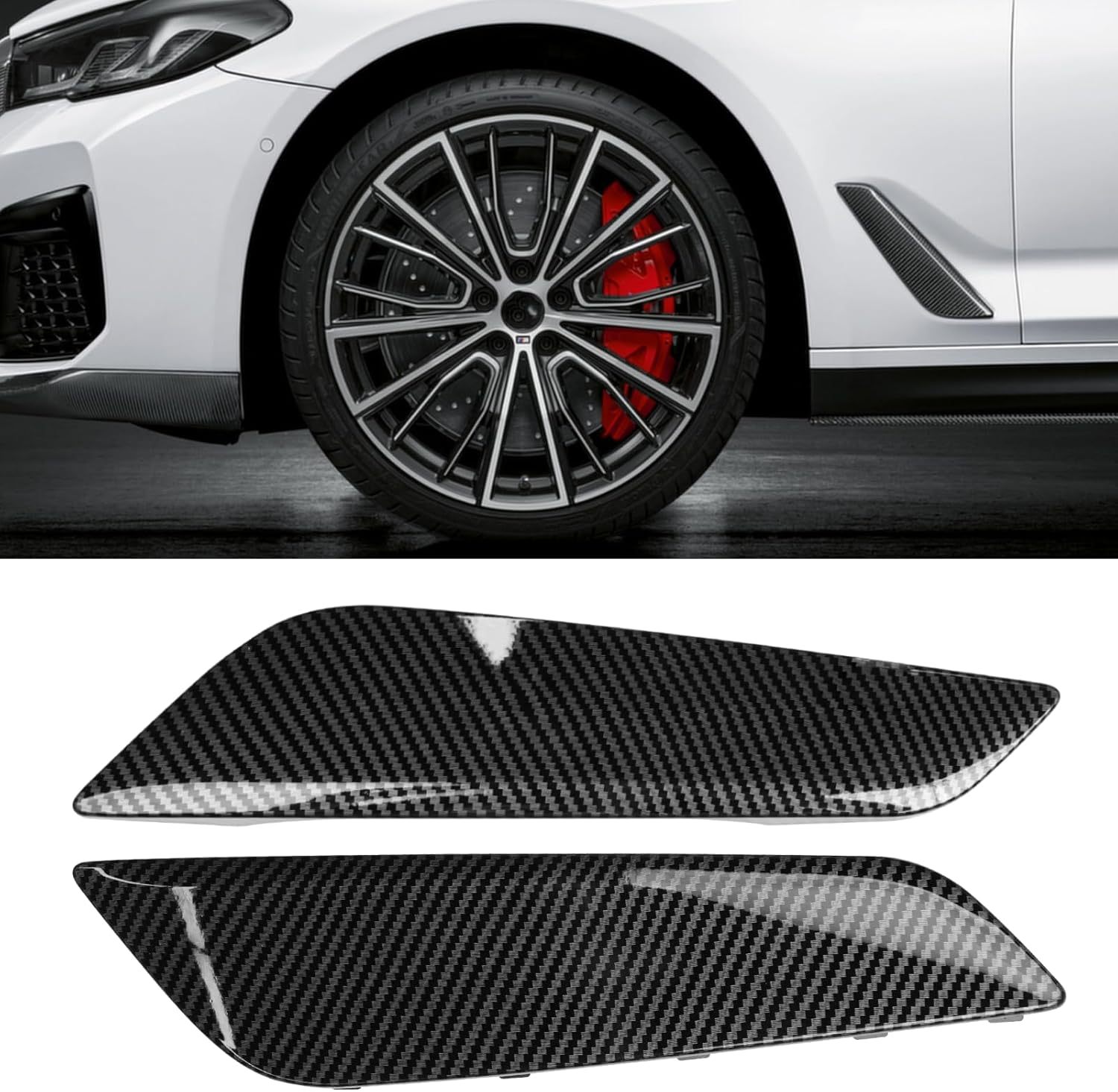 For BMW 5 Series G30/G31 Carbon Fiber Fender Vent Covers Replacement | 2017-2023 | YDSSTORE