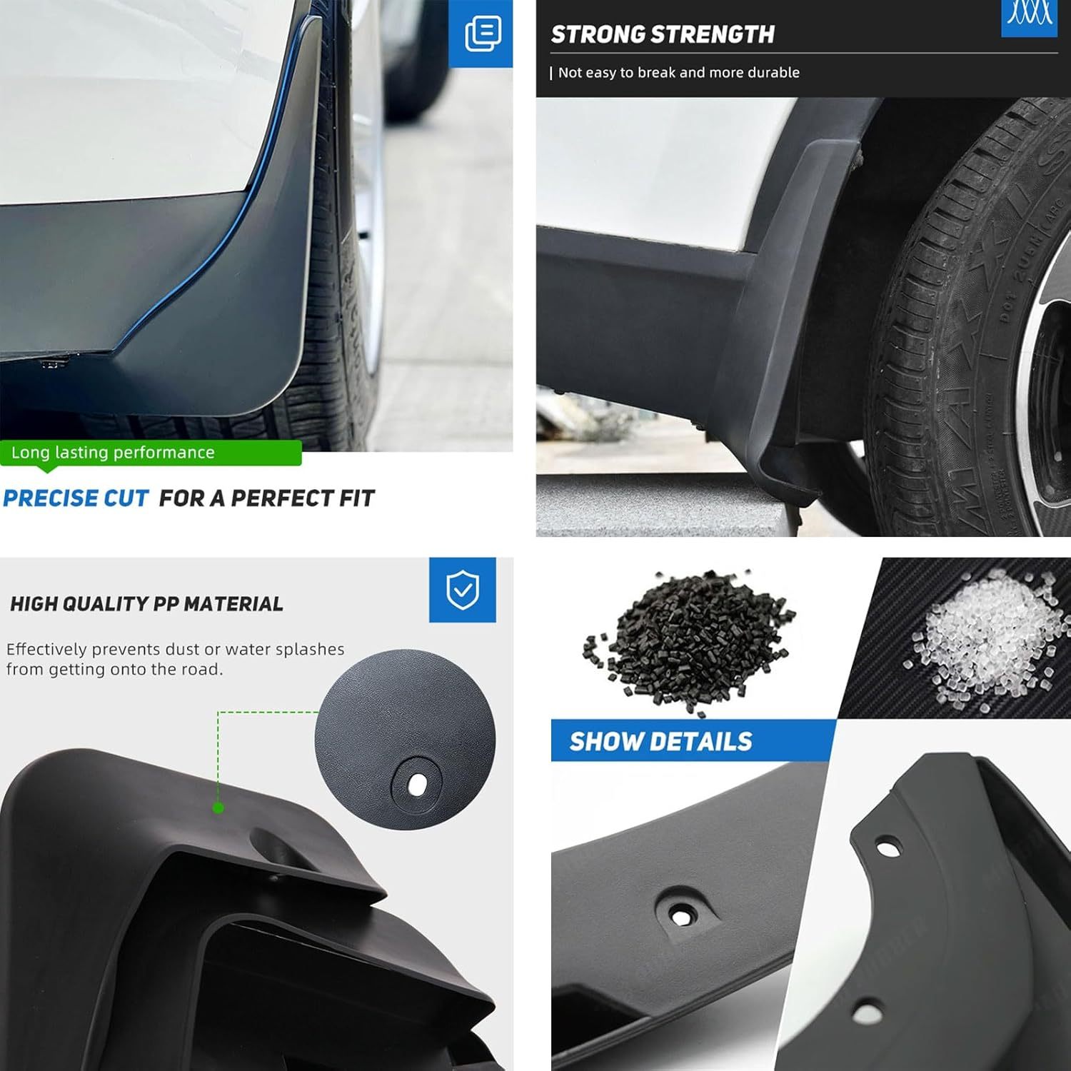 Mudflaps Splash Guards Compatible with BMW X5 E70 (2008-2016) – Durable Car Mud Flaps