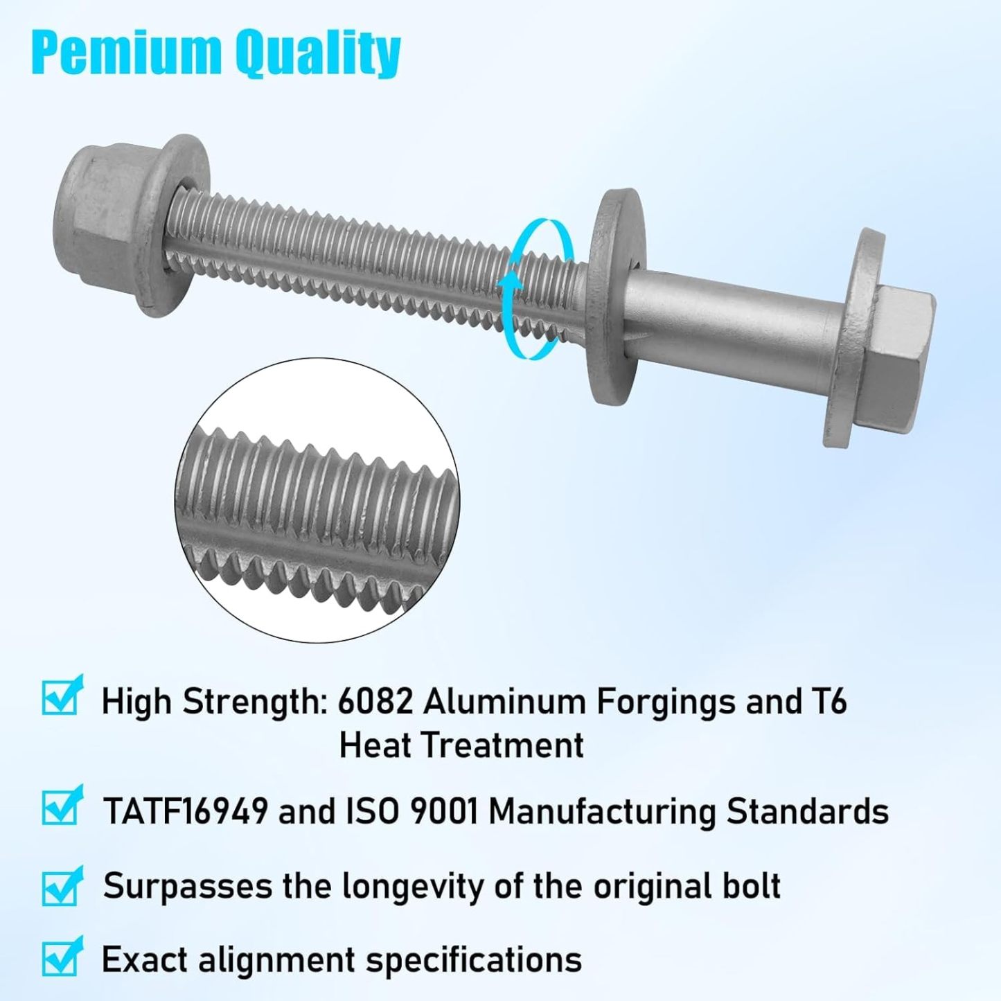 YDSSTORE Compatible with Tesla Model S/X Front Lower Control Arm Bolt Replacement. M14x2.00x114 [10.9] - G720 2007106 Suspension Bolt Cam Bolt Assy for Tesla Model S 2012-2021. Model X 2016-2020-autoydsstore