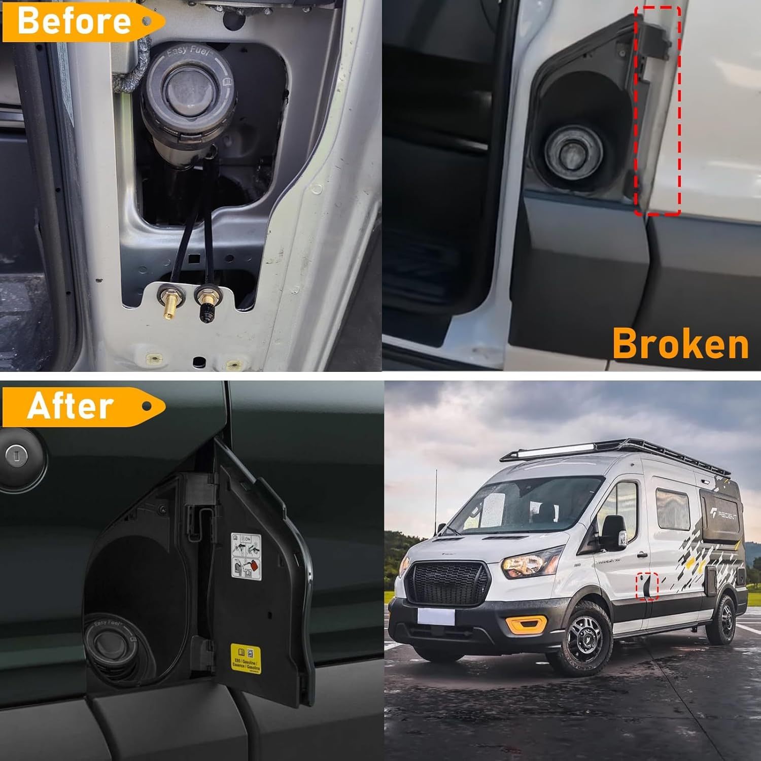 Ford Transit 2015-2024 Fuel Door Assembly - Gas Cap Cover for 150/250/350/350HD | OEM Replacement CK4Z61405A26B| YDSSTORE-autoydsstore