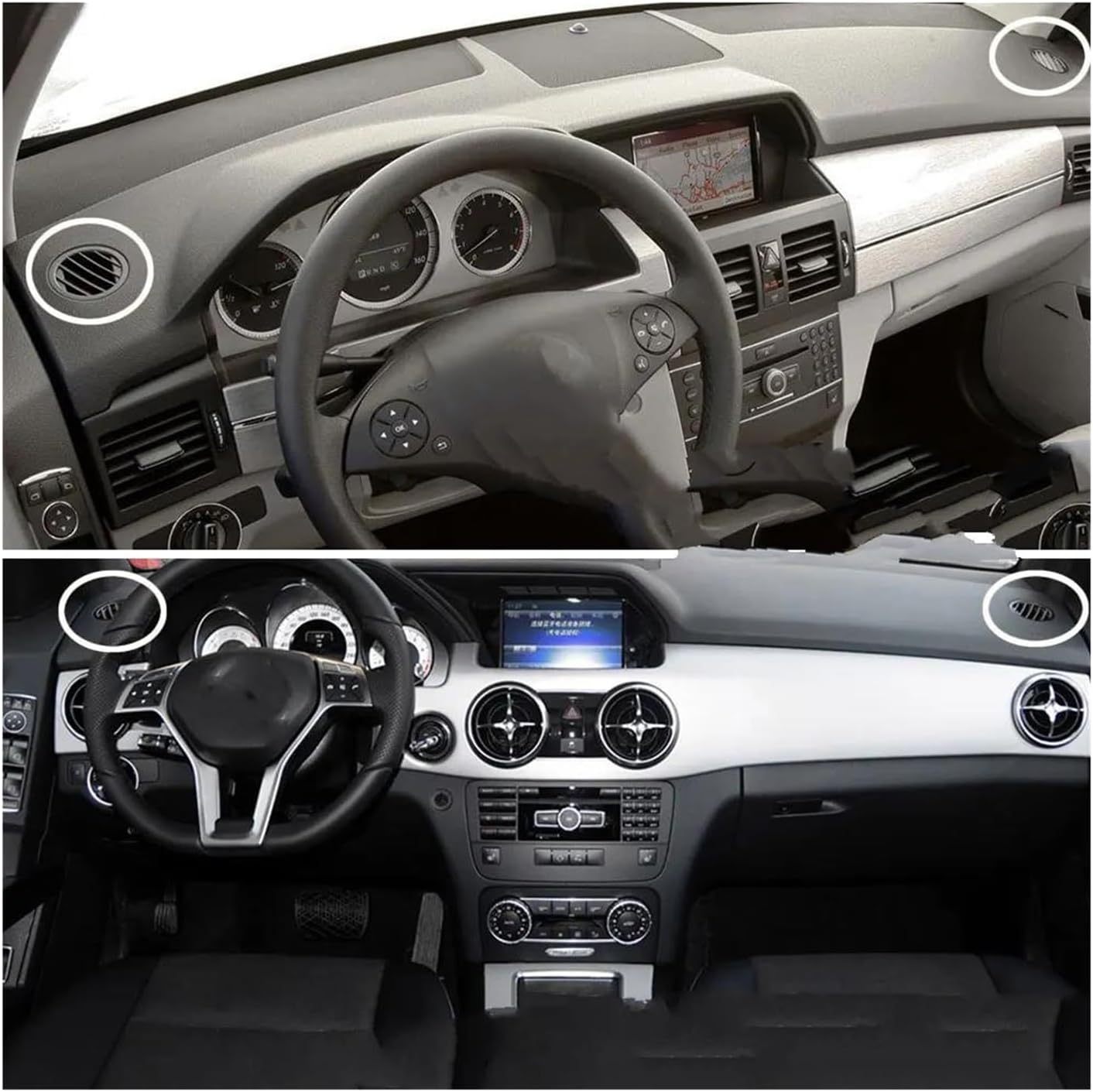 Airconditioning Ventilatierooster Voor Benz Voor X204 Voor GLK Voor GLK220 Voor GLK250 Voor GLK300 Voor GLK350 Dash Airconditioning AC Vent Outlet Grille Ronde Cover Airconditioning Uitlaat Vent (Siz