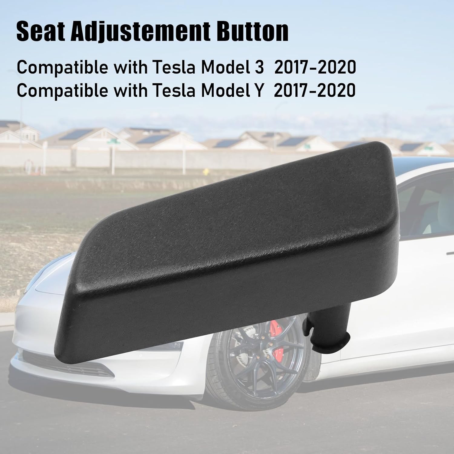 YDSSTORE Compatible with Tesla Model 3/Y Seat Adjuster Button 2017 2018 2019 2020. Passenger Side Seat Back Forward Button Cover for Tesla Model 3 Model Y. Seat Adjustement Switch Button 1098843-00-E-autoydsstore