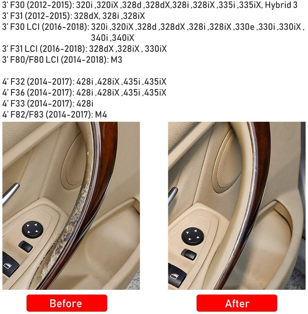 Upgraded For BMW 3/4 Series Car Door Handle-F30/F31/F32/F36 F89| Beige 2pcs | YDSSTORE