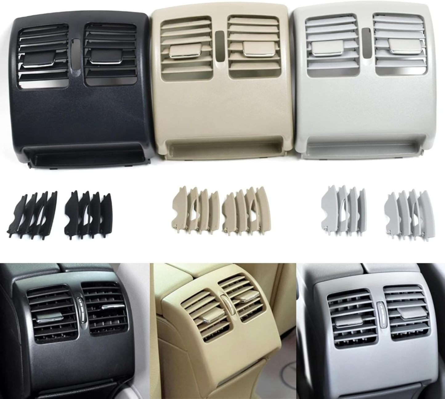 Car Air Vent Cover Middle AC Vent Grille Outlet Panel Replacement.For Mercedes Benz W204 C W207 E Class C180 C200 C220 C230 C260 C300 C350 2048300354