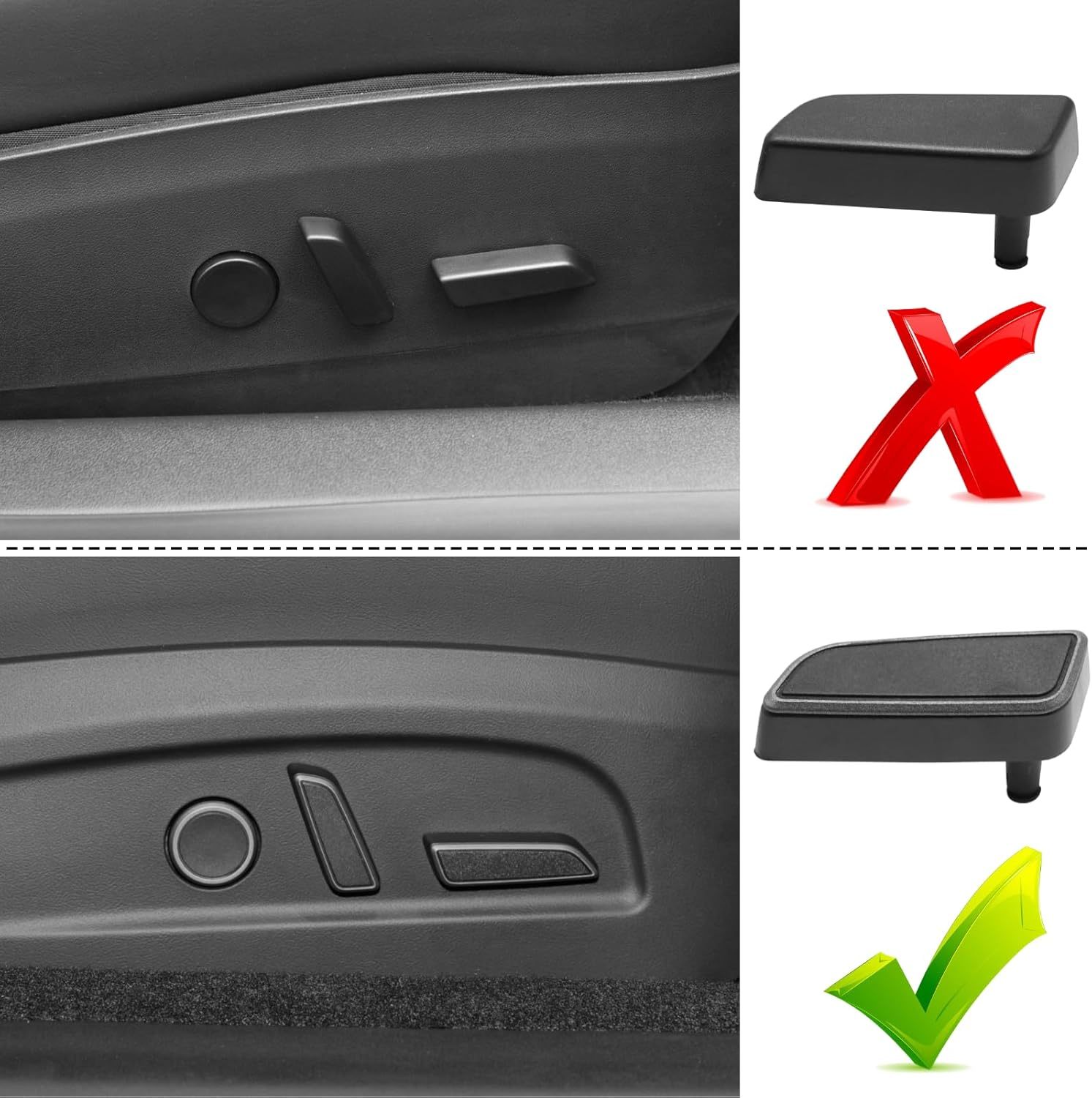 YDSSTORE Compatible with Tesla Model 3/Y Seat Adjuster Button 2021 2022 2023. Right Side Seat Back Froward Button Cover for Model 3 Model Y Seat Adjustement Button 1098843-01-E. Power Seat Switch Button-autoydsstore