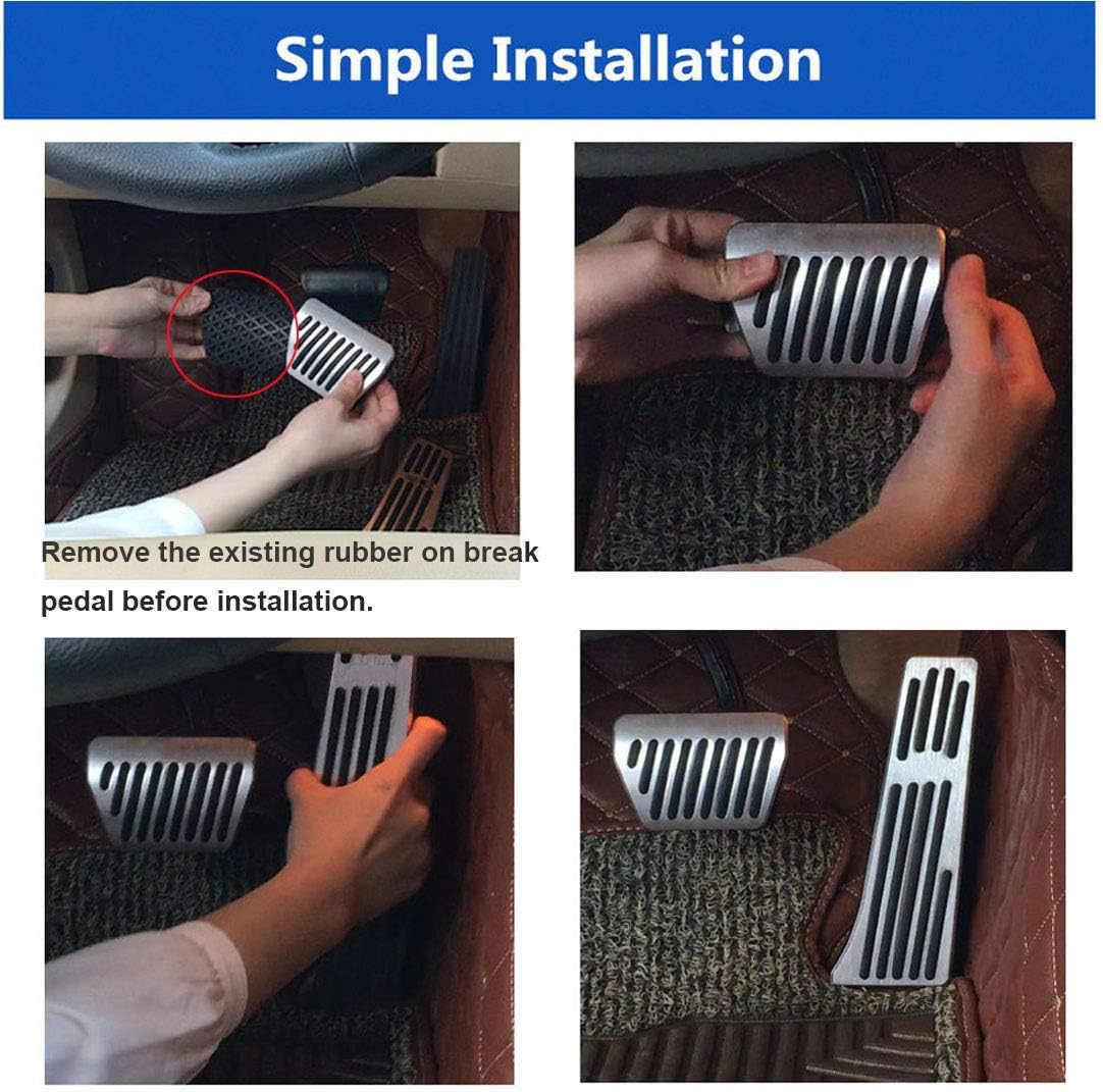 YDSSTORE  Compatible with BMW Pedal Covers. No Drill Break Pedal Cover Anti-Slip Gas (1' F20/2' F22/3' F30 G20/4' F32/5' G30/6' F12 G32/7' G11 G12/X3 G01/X4 G02/X5 F15 G05/X6 F16 G06/X7 G07)-autoydsstore
