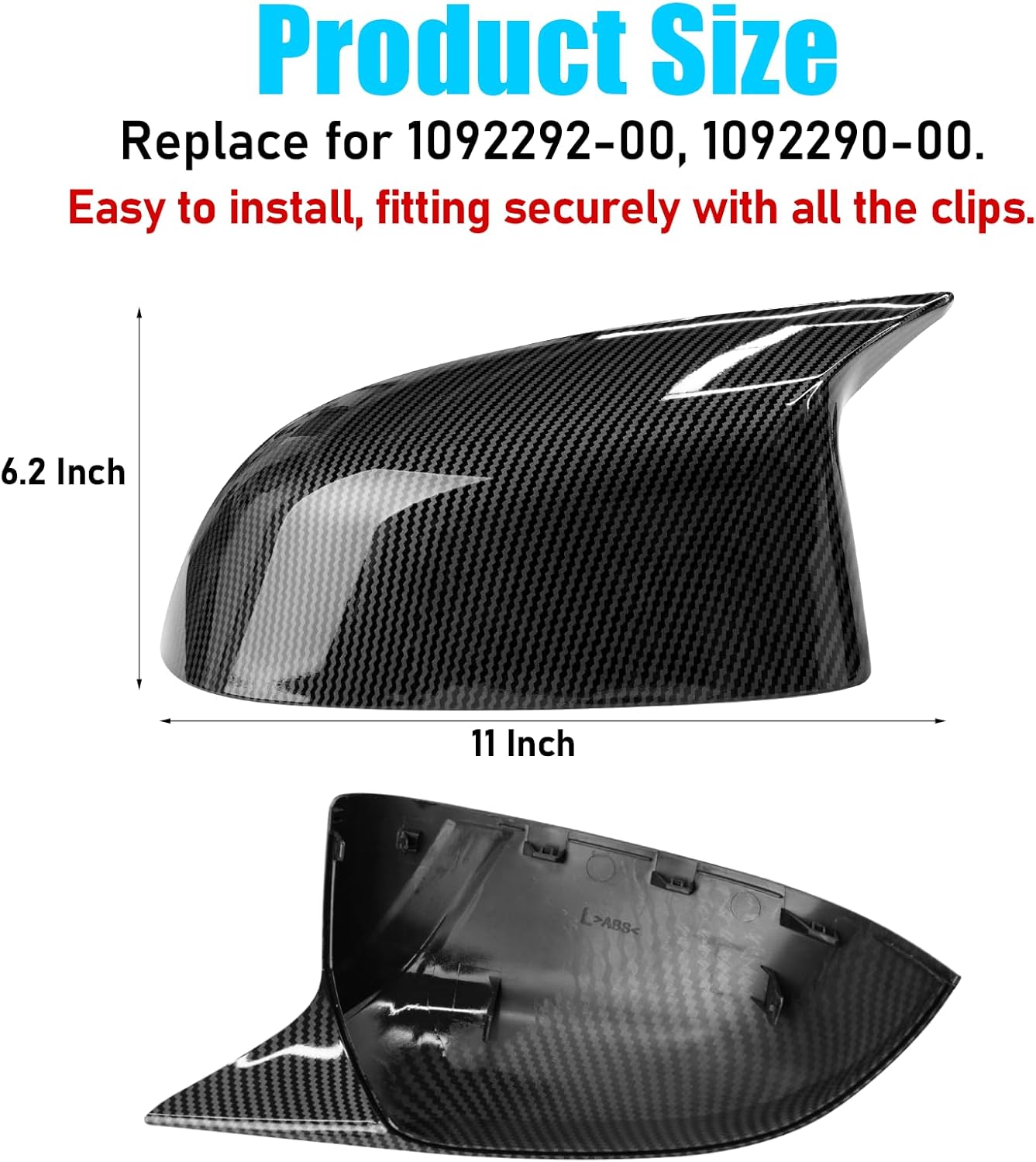 For BMW M Style Carbon Fiber Mirror Covers | X3 G01/X4 G02/X5 G05/X6 G06/X7 G07 | 2019-2024 | YDSSTORE-autoydsstore