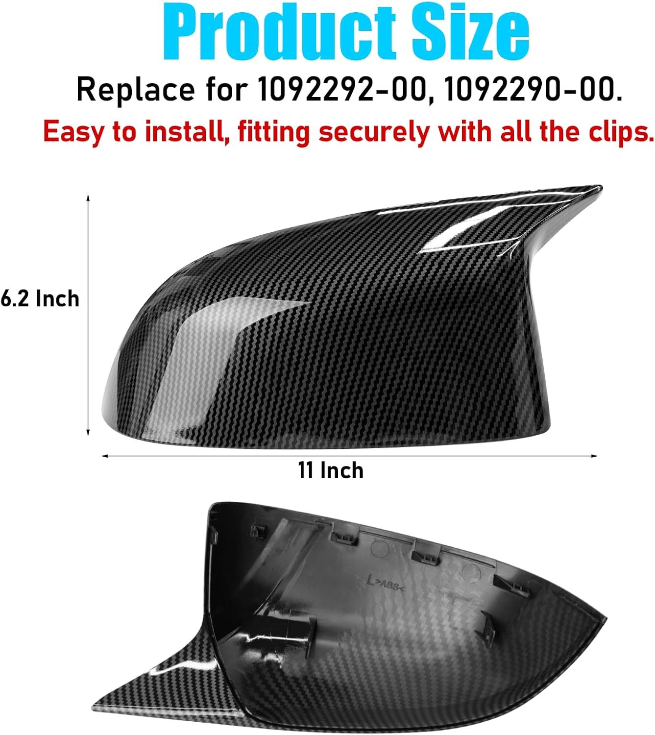 For BMW M Style Carbon Fiber Mirror Covers | X3 G01/X4 G02/X5 G05/X6 G06/X7 G07 | 2019-2024 | YDSSTORE-autoydsstore