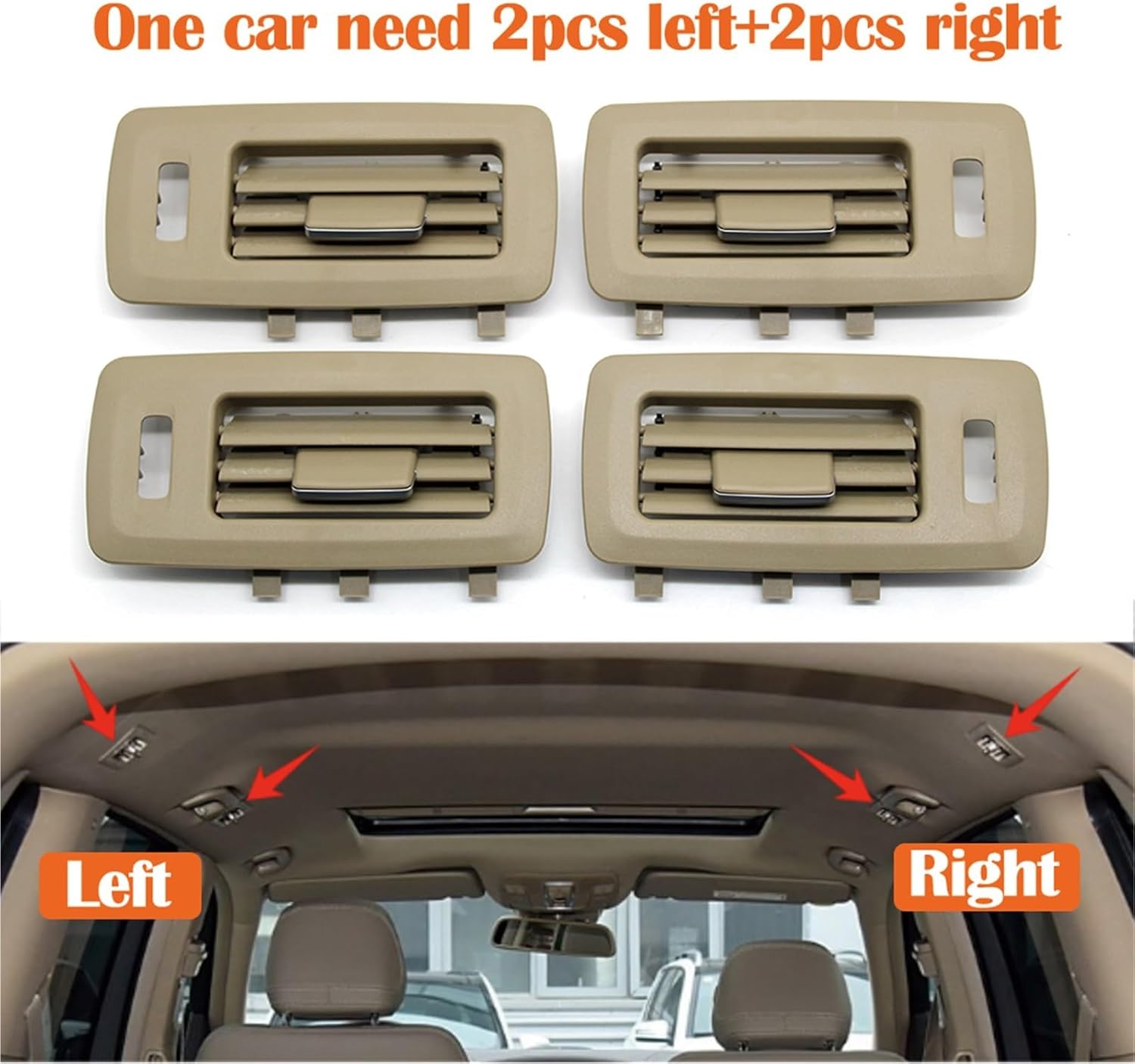 Car Second Third Row Roof Air Conditioner Vent Outlet Grille Panel Cover Compatible With BENZ GL GLS W166 W292 GL550 GLS63