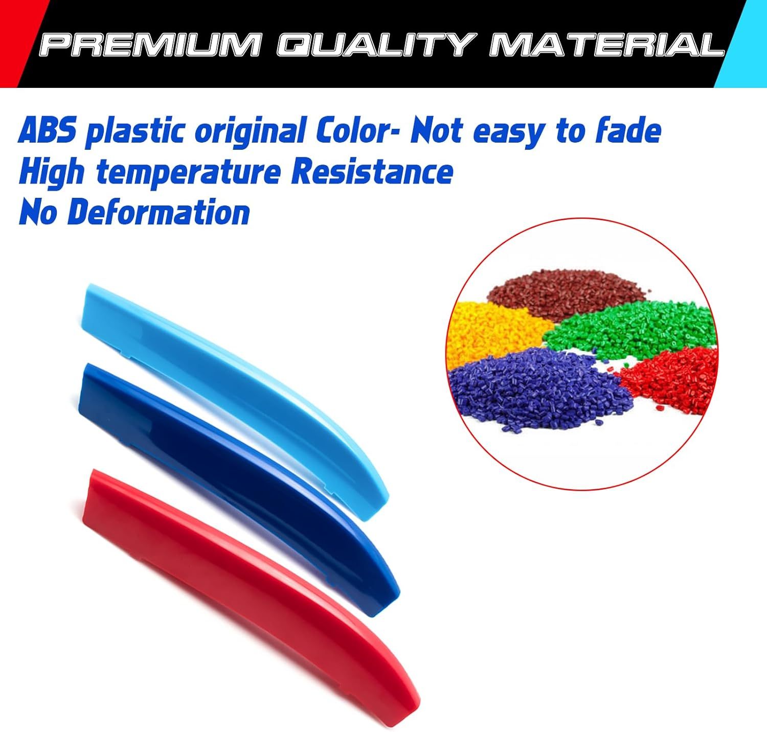 YDSSTORE M-Colored Grille Insert Trim Strips for BMW 5 Series GT F07 (2009-2017) | Compatible with 9-Beam Front Kidney Grilles | Easy Clip-on Installation-autoydsstore