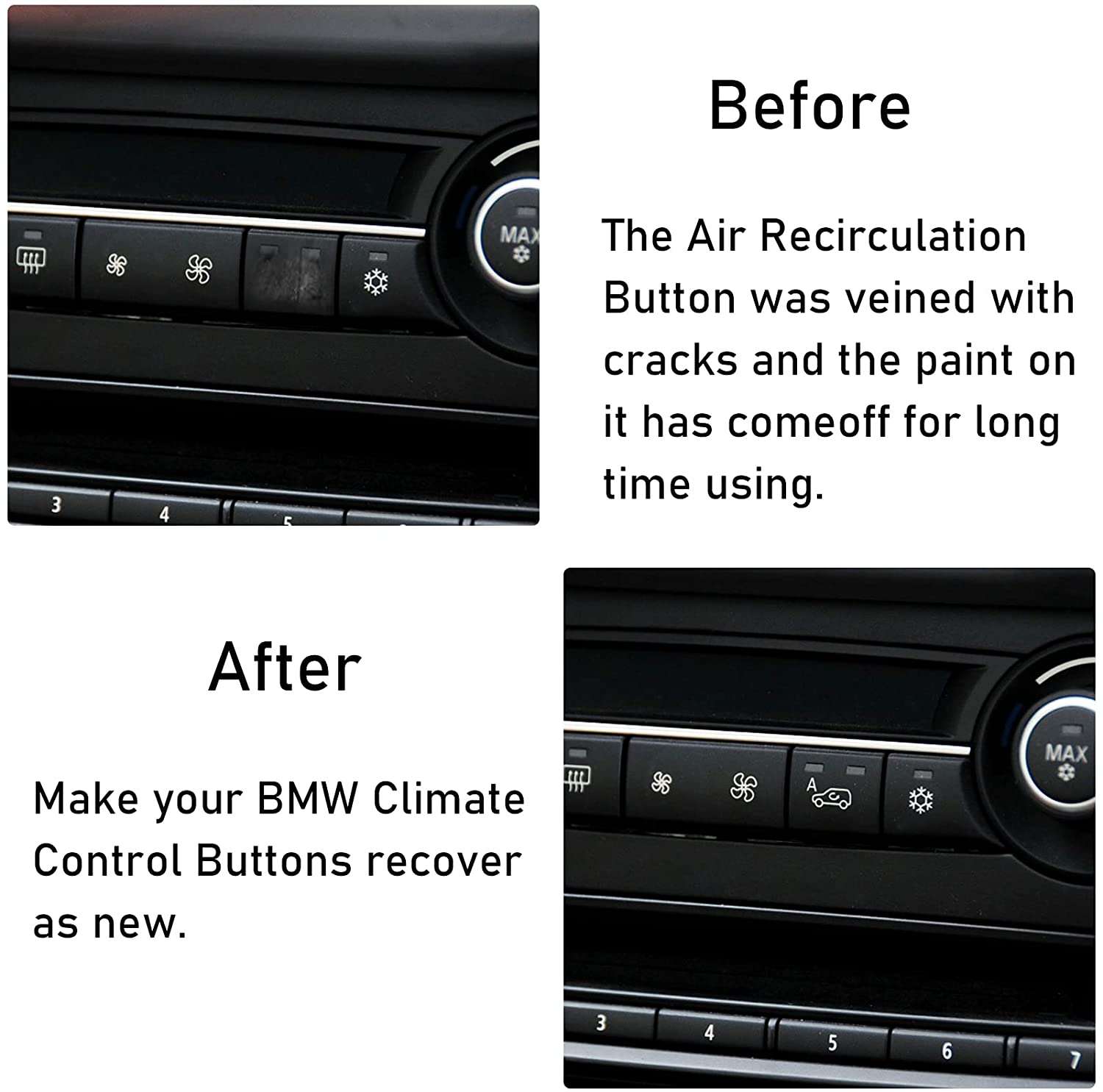 Upgraded For BMW X5/X6 Air Recirculation Button/Snowflake Button Covers | YDSSTORE