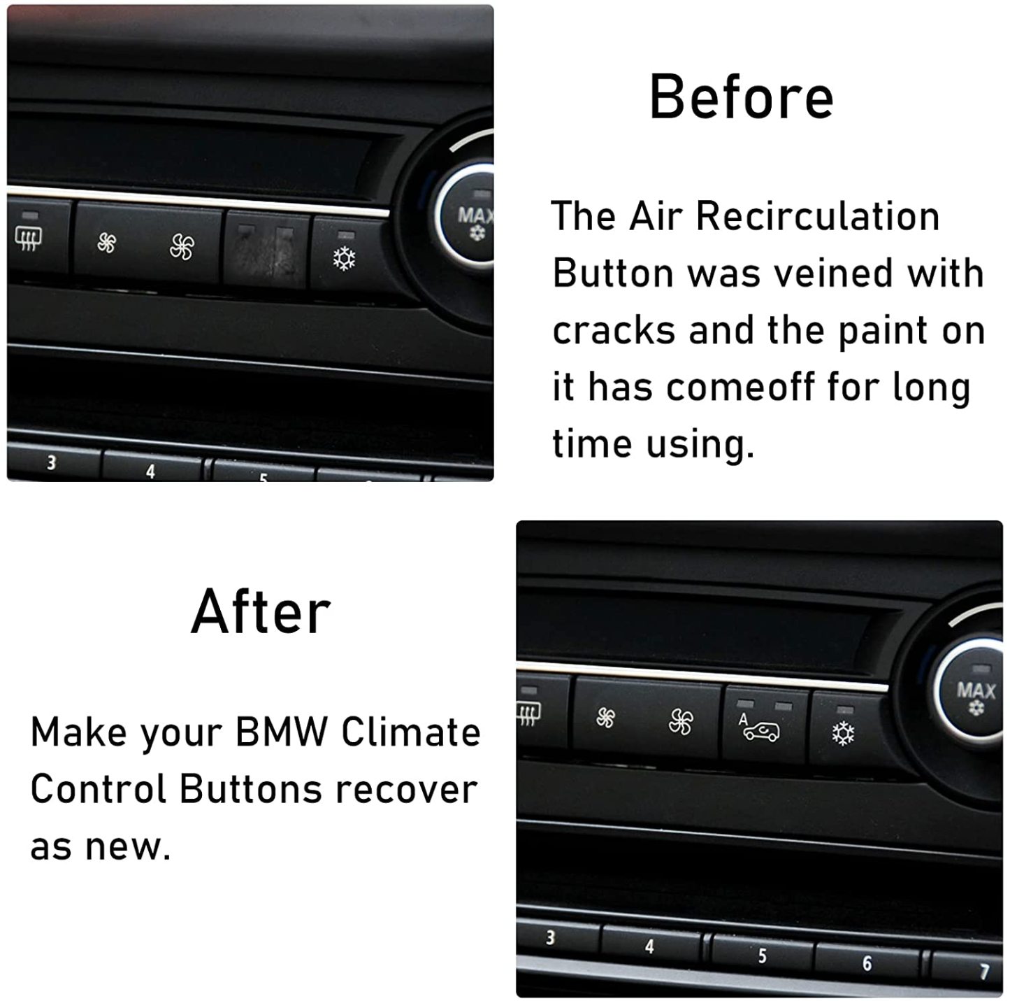 Upgraded For BMW X5/X6 Air Recirculation Button/Snowflake Button Covers | YDSSTORE