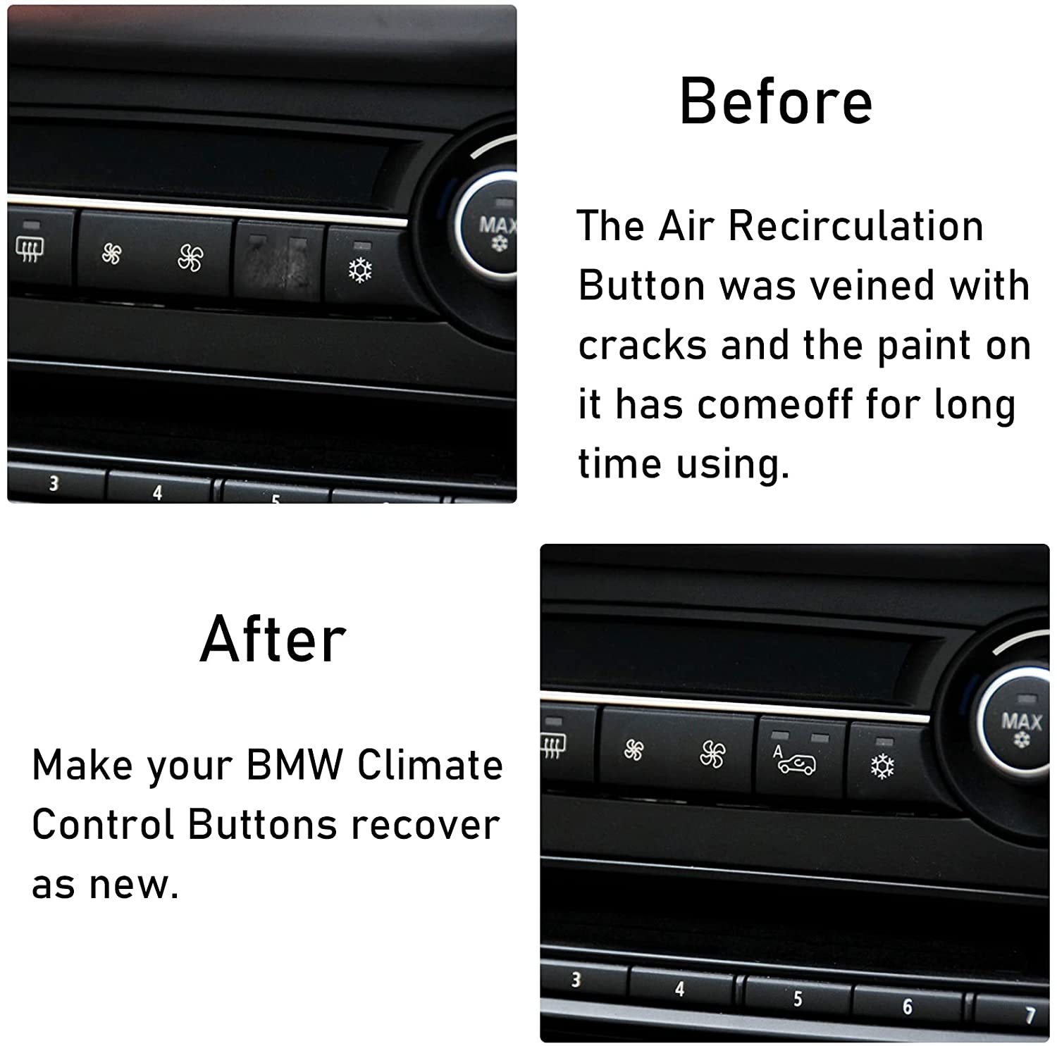 Upgraded For BMW X5/X6 Air Recirculation Button/Snowflake Button Covers | YDSSTORE