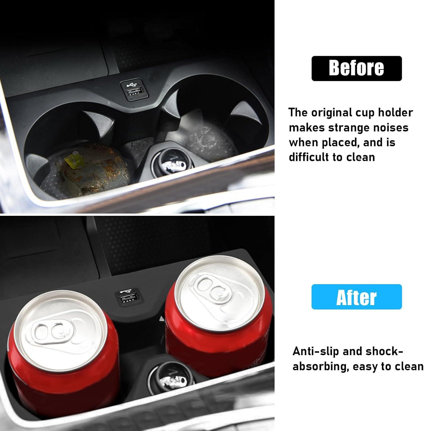 Compatible with BMW Cup Holder Insert for X5 G05. X6 G06. X7 G07 | Silicone Anti-Slip Console Mat (2019-2024)-autoydsstore