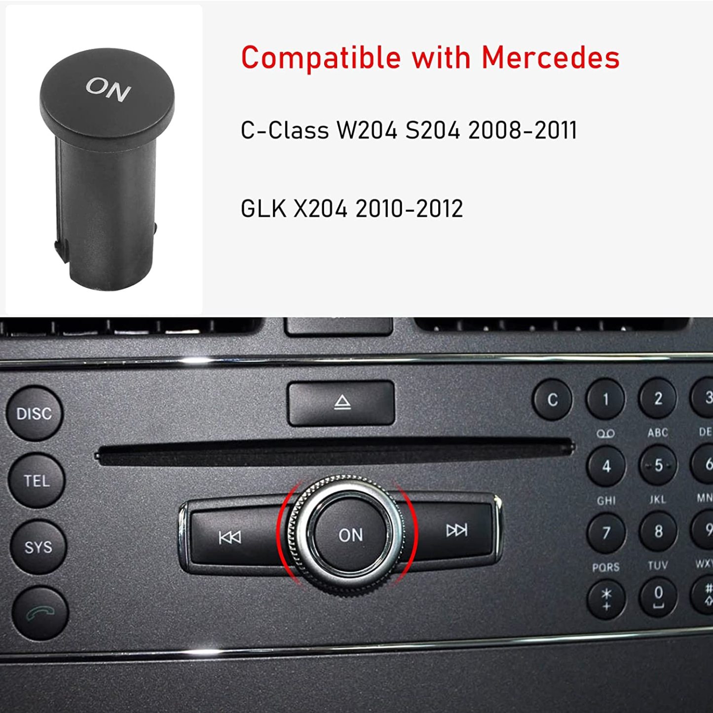 For Mercedes Benz C-Class W204 S204 2008-2011.GLK X204 CD Control Panel On Button | YDSSTORE
