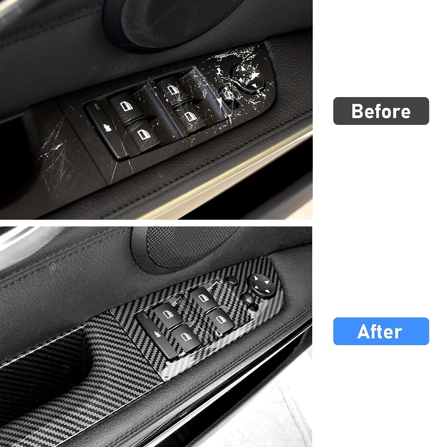 For BMW E90/E91 Driver Side Door Handle Cover - Carbon Fiber Pattern | 2004-2007 | YDSSTORE