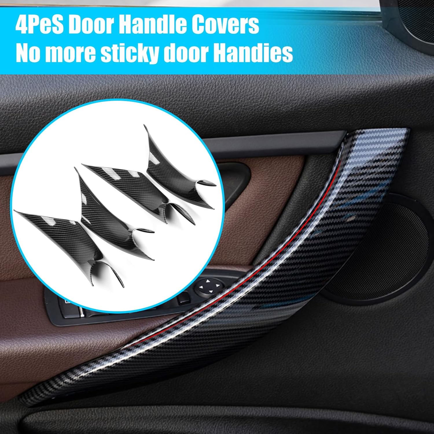 BMW Carbon Fiber Pattern Door Handle Covers.4PCS|YDSSTORE-autoydsstore