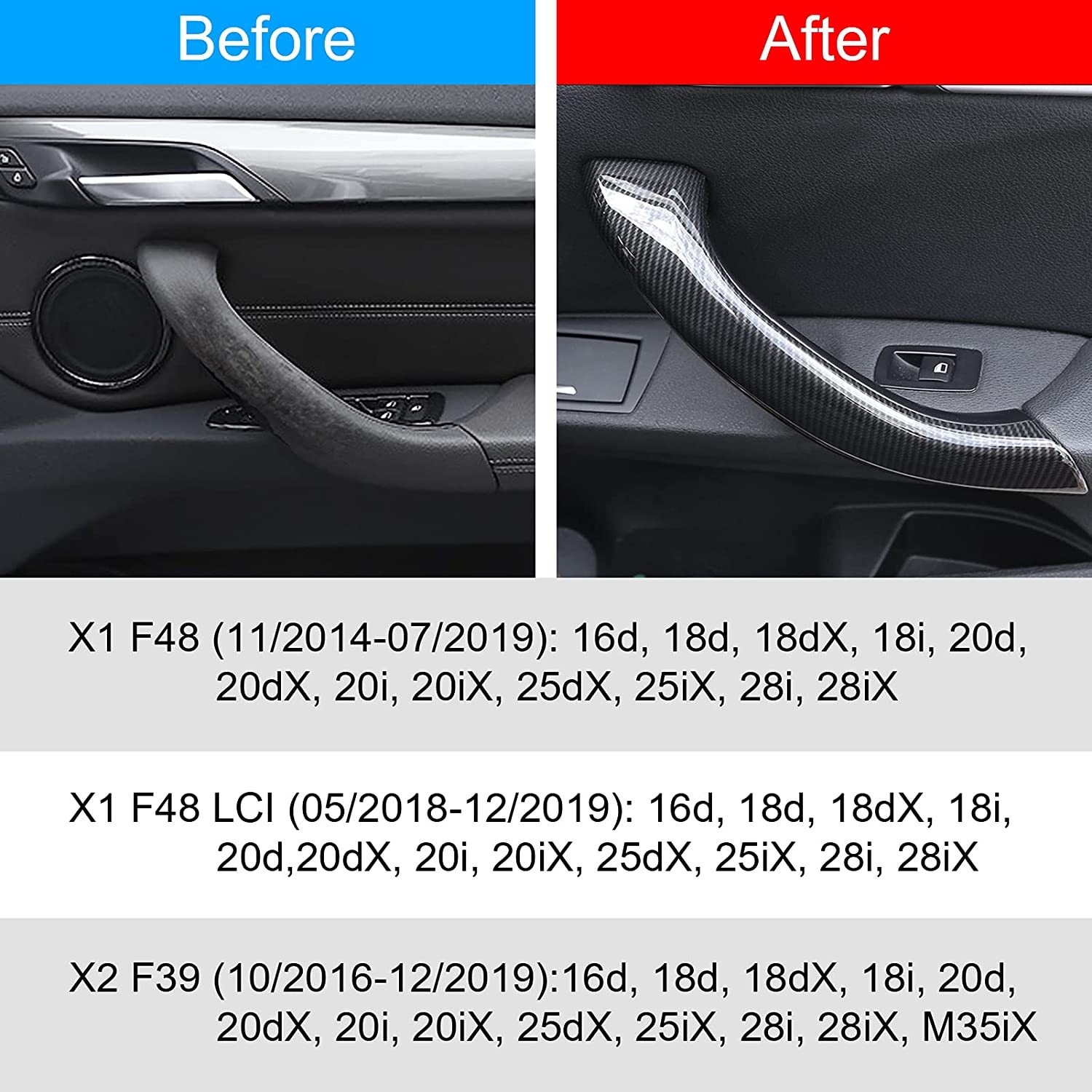 For BMW X1 X2 Car Door Handle Outer Cover | Right | YDSSTORE-autoydsstore