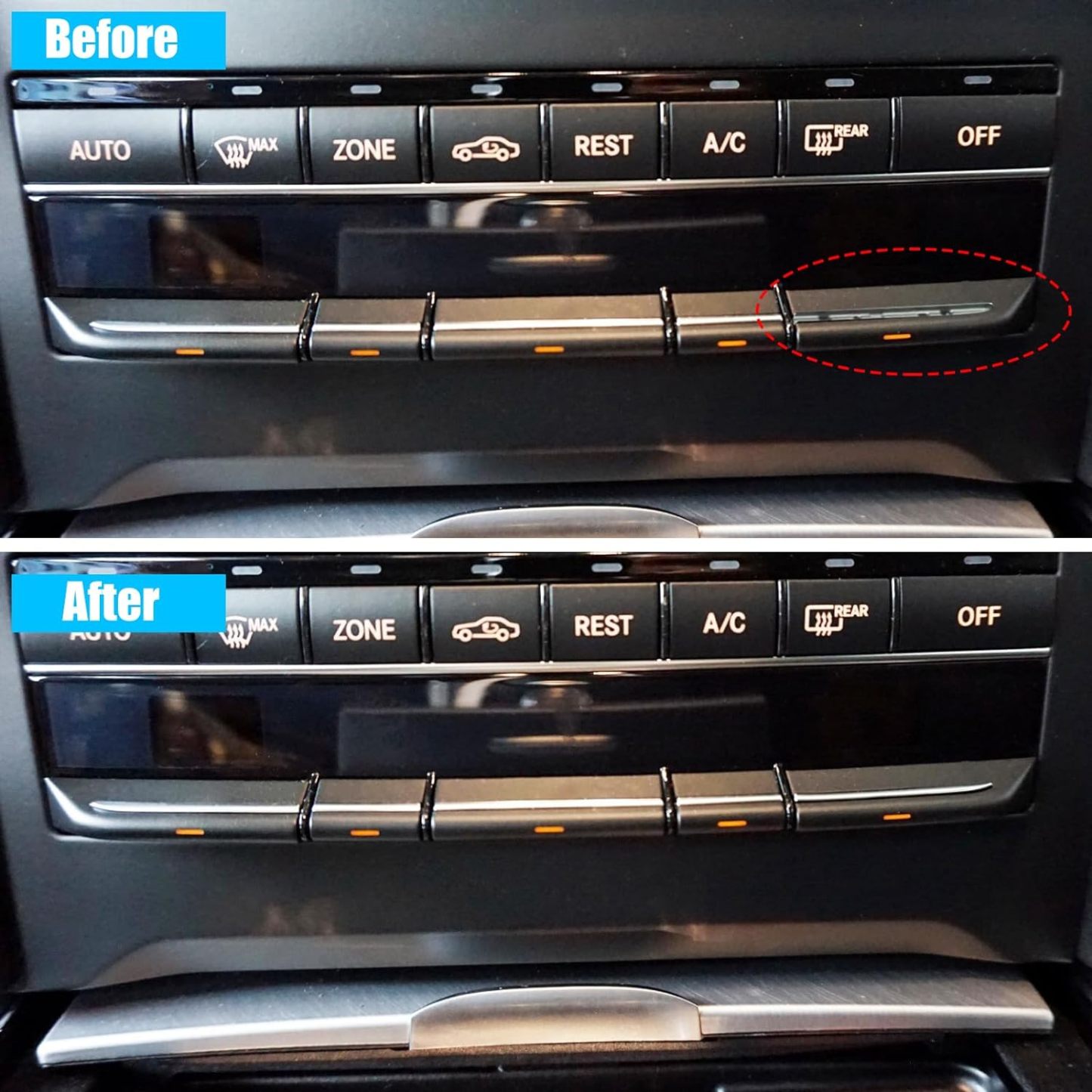 For Mercedes Benz AC Button Trim E Class W212(Polished) | YDSSTORE