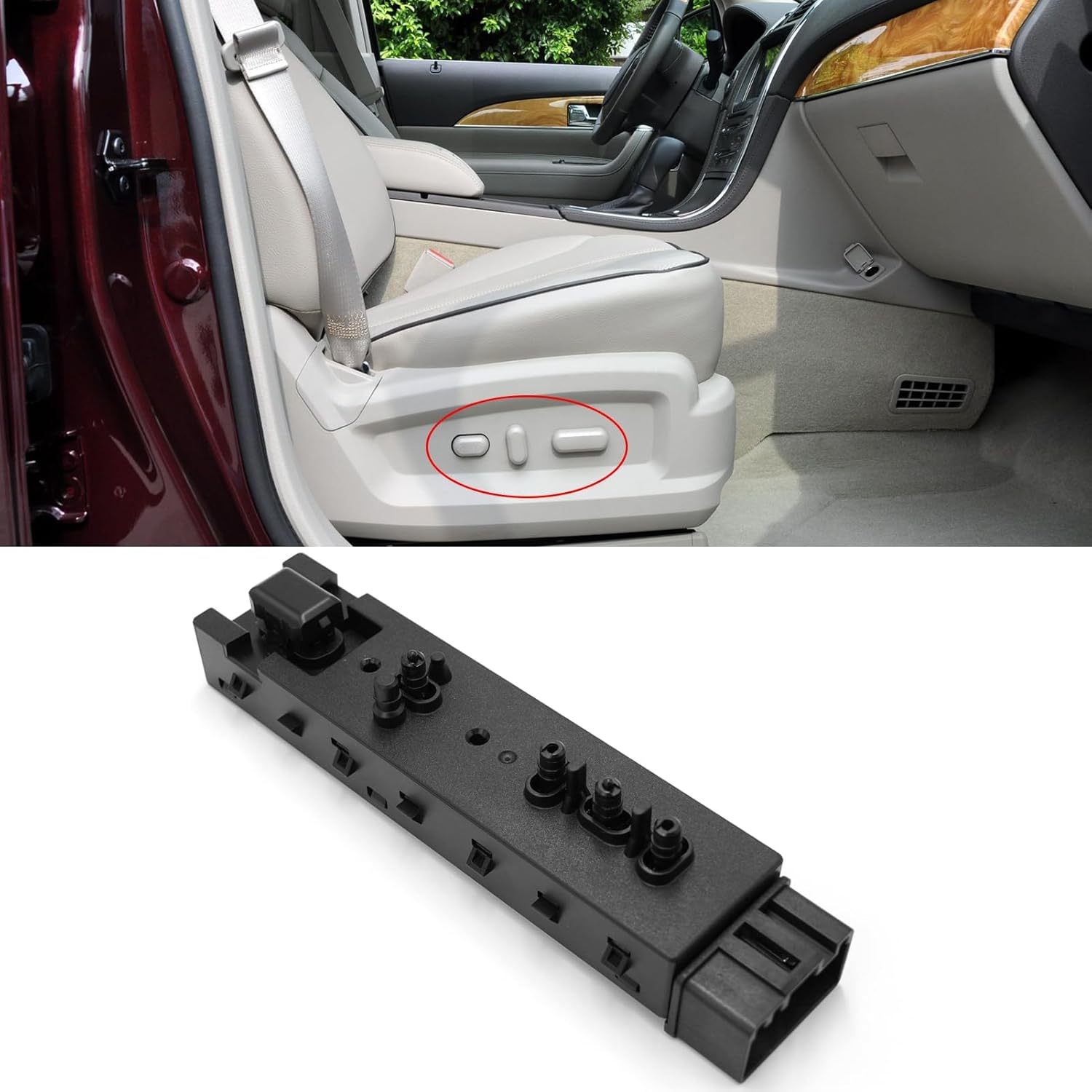 Right Passenger 10-Way Seat Adjust Switch for Ford. Lincoln. Mercury (2006-2019) - Replaces 9L3Z-14A701FA. 6H6Z-14A701FA. SW7337| YDSSTORE-autoydsstore