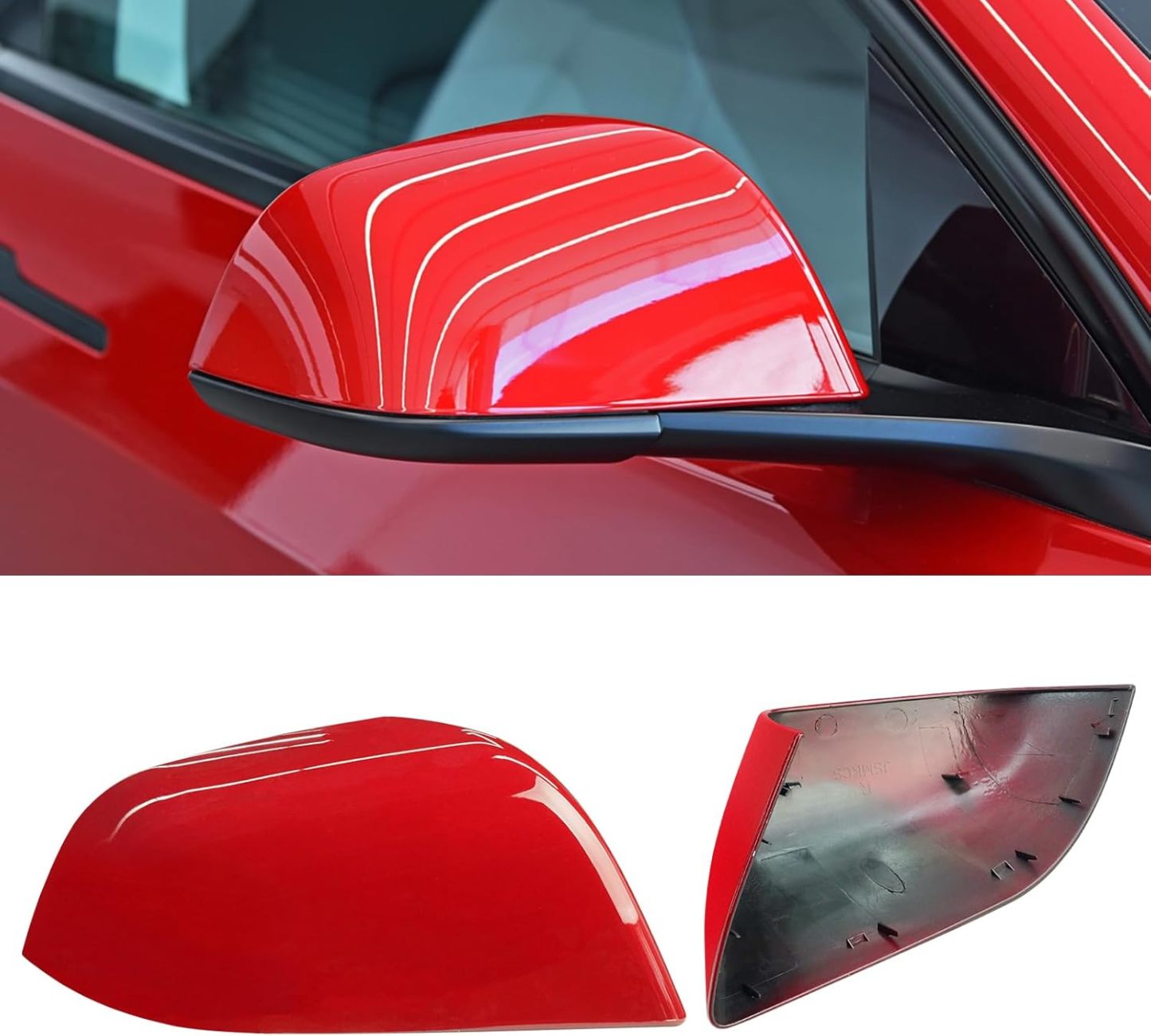 YDSSTORE Compatible with Tesla Model 3 Side Mirror Cover Replacement 2017 2018 2019 2020 2021 2022 2023 2024. Passenger Side Rear View Mirror Cover. Door Mirror Cover Caps for Model 3 Accessories(Red)-autoydsstore