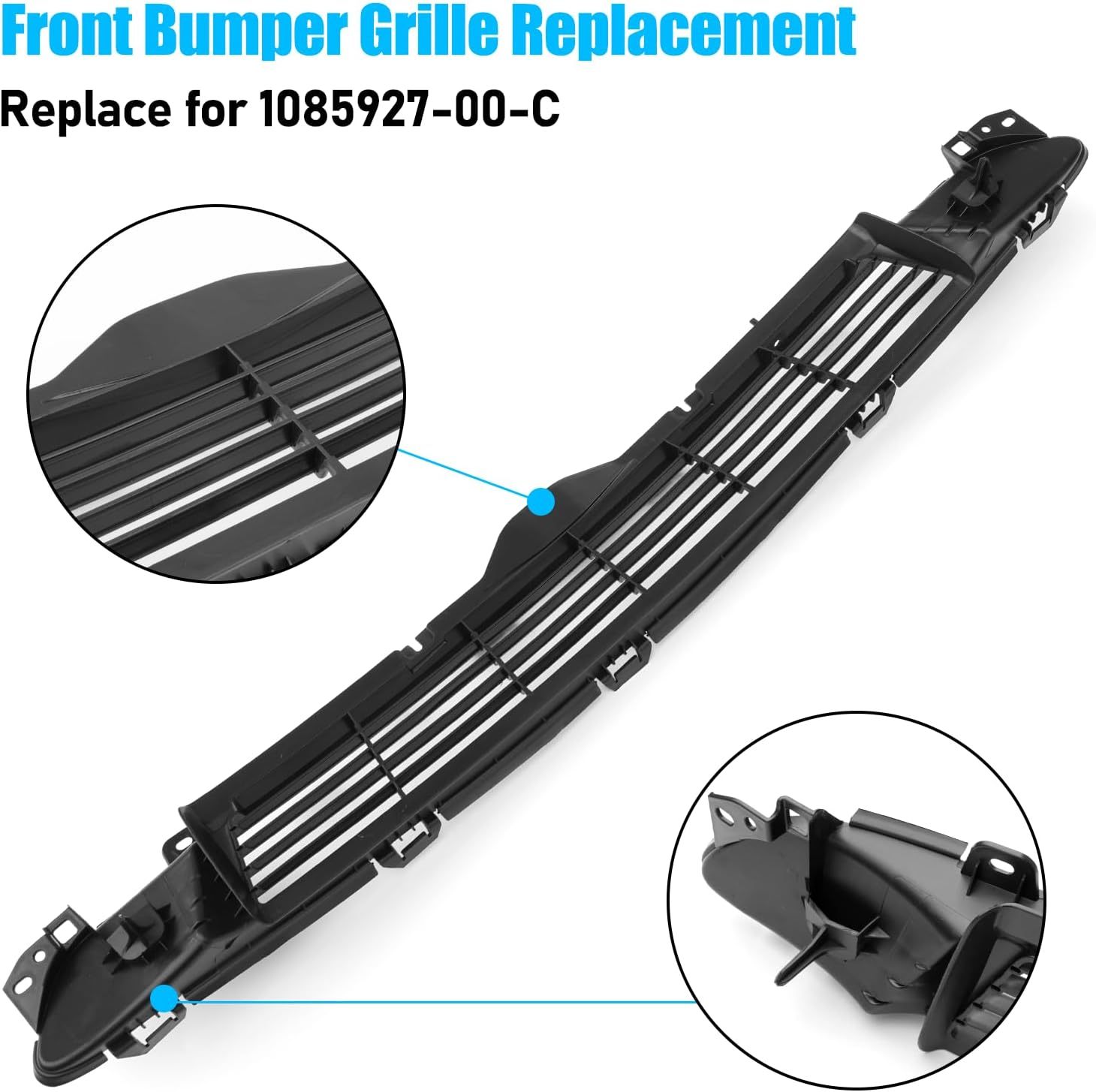 YDSSTORE Compatible with Tesla Mode 3 Front Bumper Grille Replacement 2017 2018 2019 2020 2021 2022 2023. Front Bumper Lower Grille for Tesla Model 3 Replace for 1085927-00-C Air Inlet Vent Grille Cover-autoydsstore