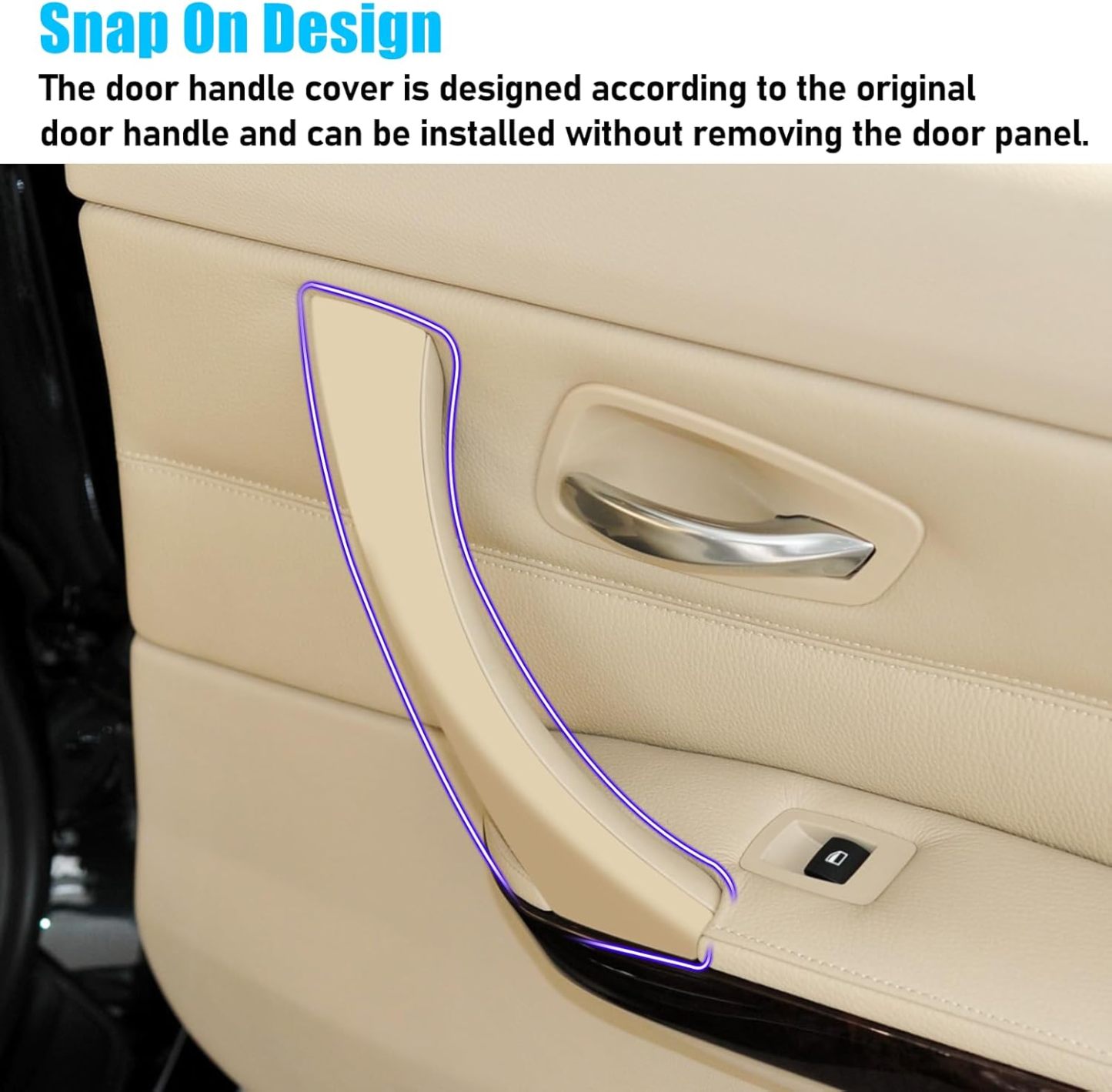 For BMW 3  E90/E91 Door Handle Covers 6PCS  Left and Right Passenger Side |YDSSTORE
