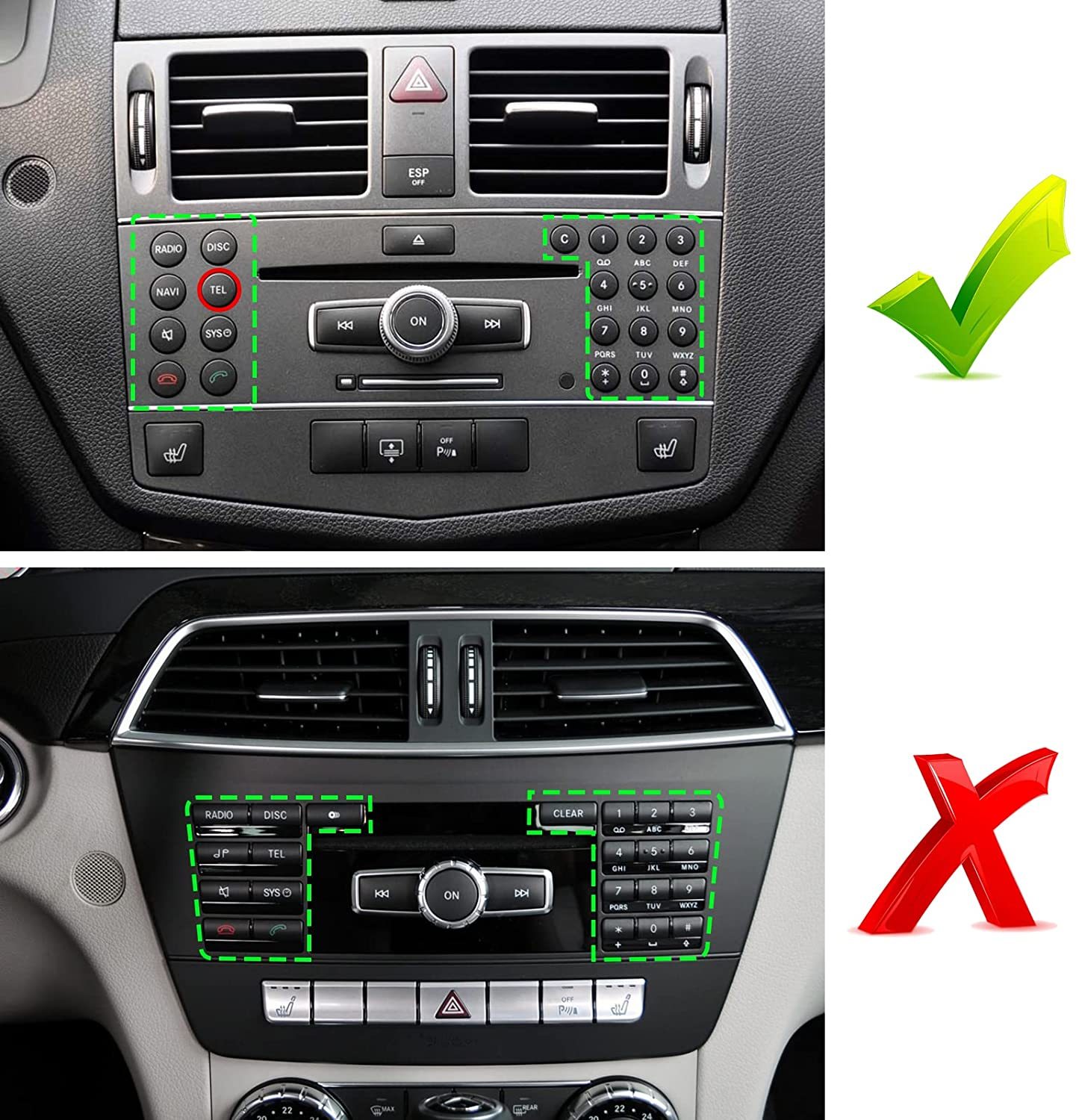 For Mercedes Benz C-Class W204 S204 2008-2011.GLK X204 CD Control Panel On Button | YDSSTORE