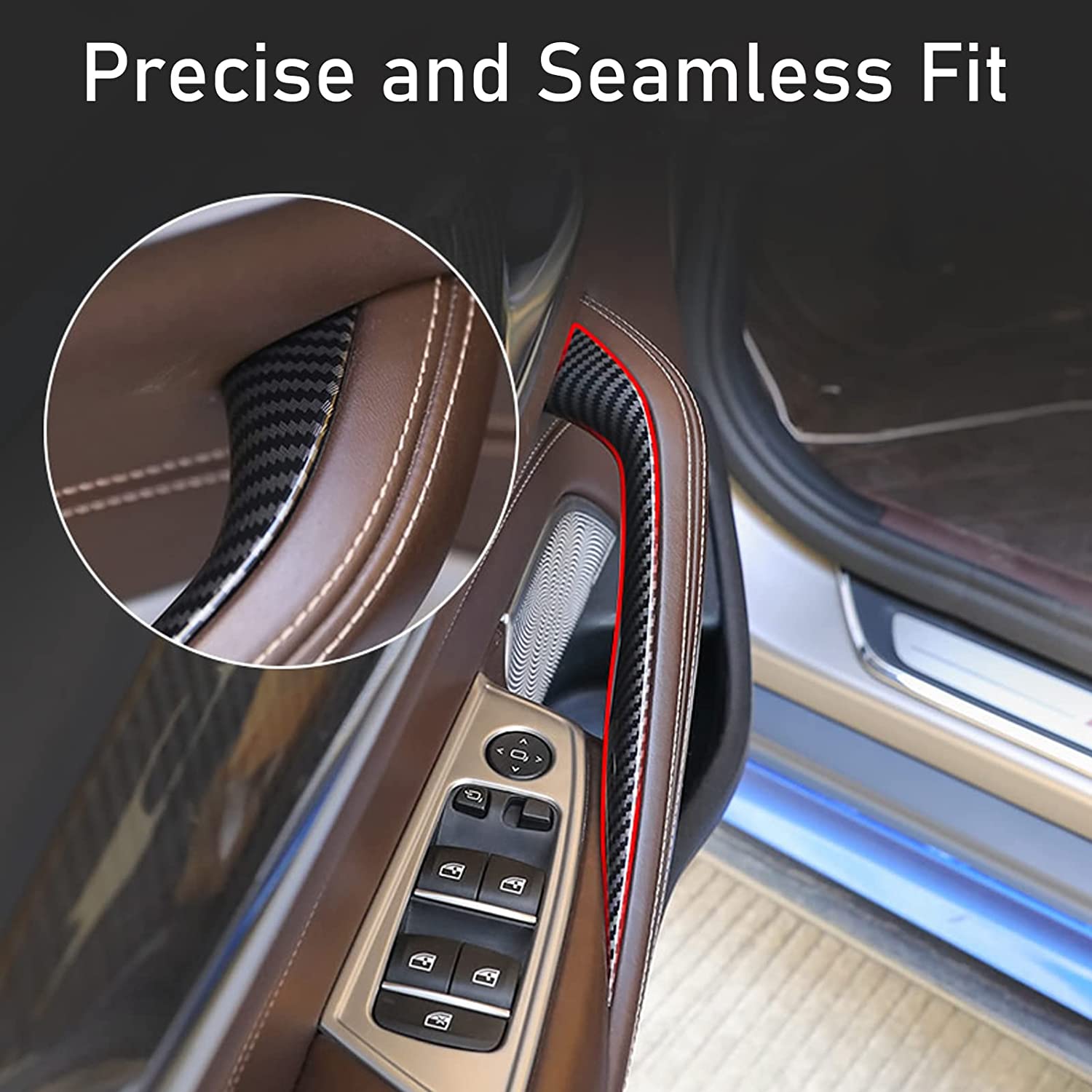 For BMW 5 Series Car Door Handle-G30/G31/F90-Carbon Fiber 2PCS | YDSSTOREle Covers  Replacing Genuine Car Door Handle Compatible with BMW 5 Series G30/G31/F90 M5--518d. 520d. 520dX. 520i. 525d. 530d.  530dX. 530e. 530eX. 530i. 530iX. 540dX. 540i. 540iX. M-autoydsstore