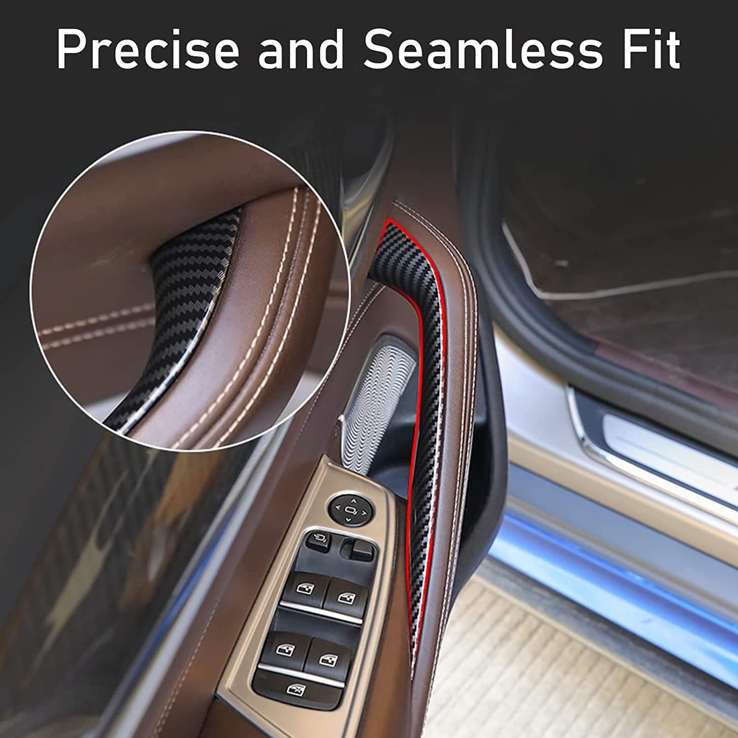 For BMW 5 Series Car Door Handle-G30/G31/F90-Carbon Fiber 2PCS | YDSSTOREle Covers  Replacing Genuine Car Door Handle Compatible with BMW 5 Series G30/G31/F90 M5--518d. 520d. 520dX. 520i. 525d. 530d.  530dX. 530e. 530eX. 530i. 530iX. 540dX. 540i. 540iX. M-autoydsstore