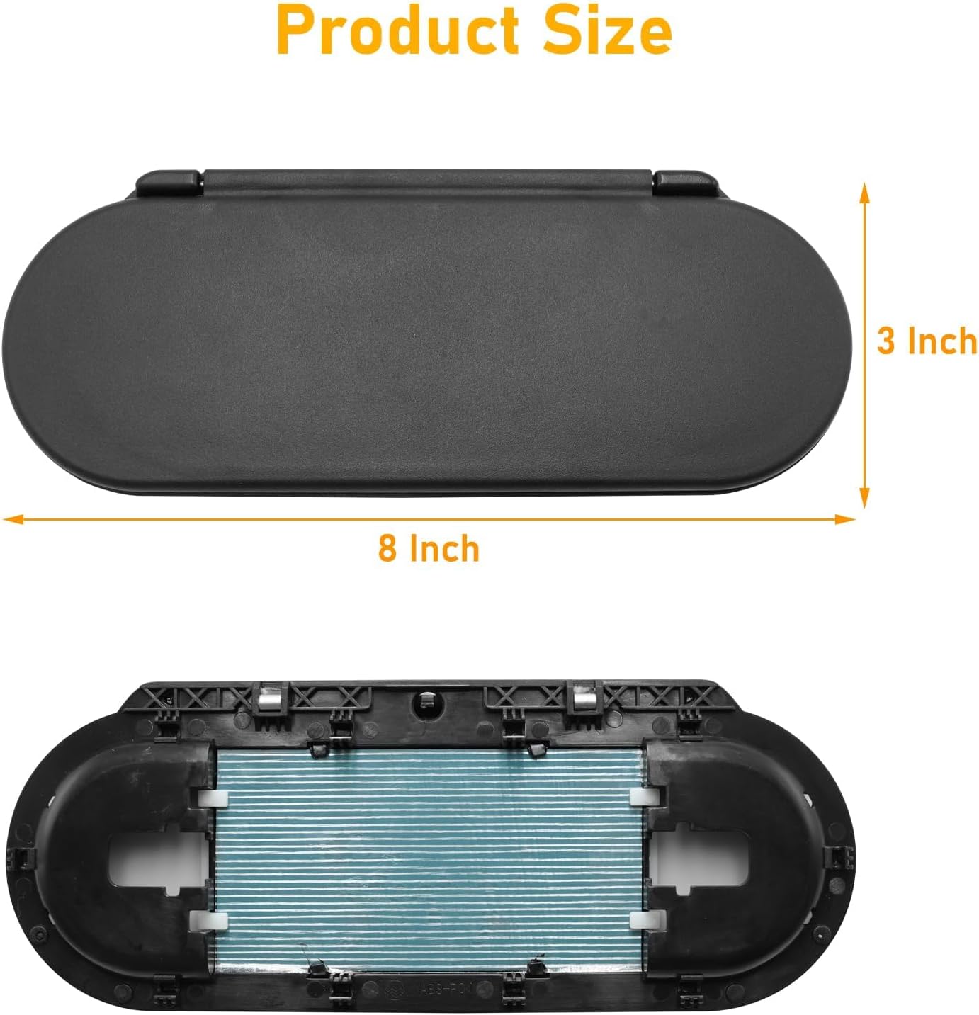 Mini Cooper Sun Visor Vanity Mirror Cover 2015-2022.Front Visor Illuminated Mirror Cover Replacement F55/56/60 for Left/Right.1PCS Sun Visor Makeup Mirror Buckle Cover.Black| YDSSTORE-autoydsstore