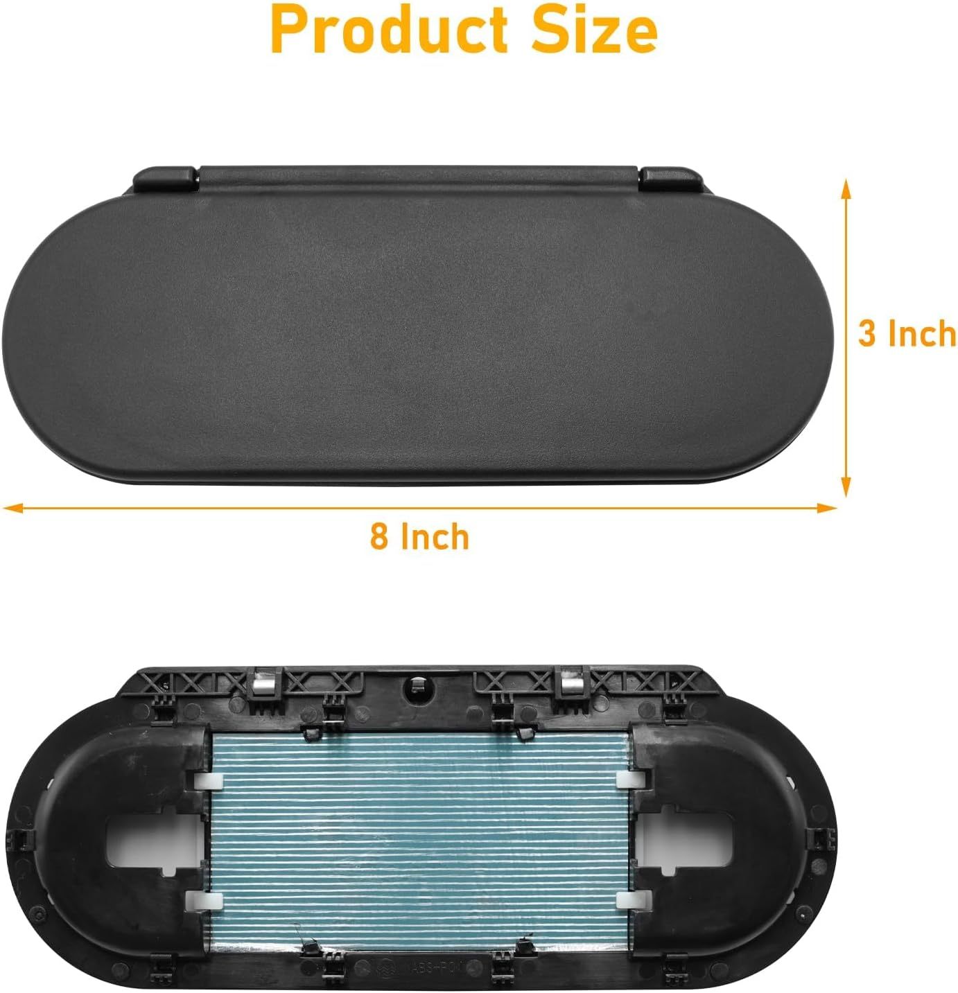 Mini Cooper Sun Visor Vanity Mirror Cover 2015-2022.Front Visor Illuminated Mirror Cover Replacement F55/56/60 for Left/Right.1PCS Sun Visor Makeup Mirror Buckle Cover.Black| YDSSTORE-autoydsstore