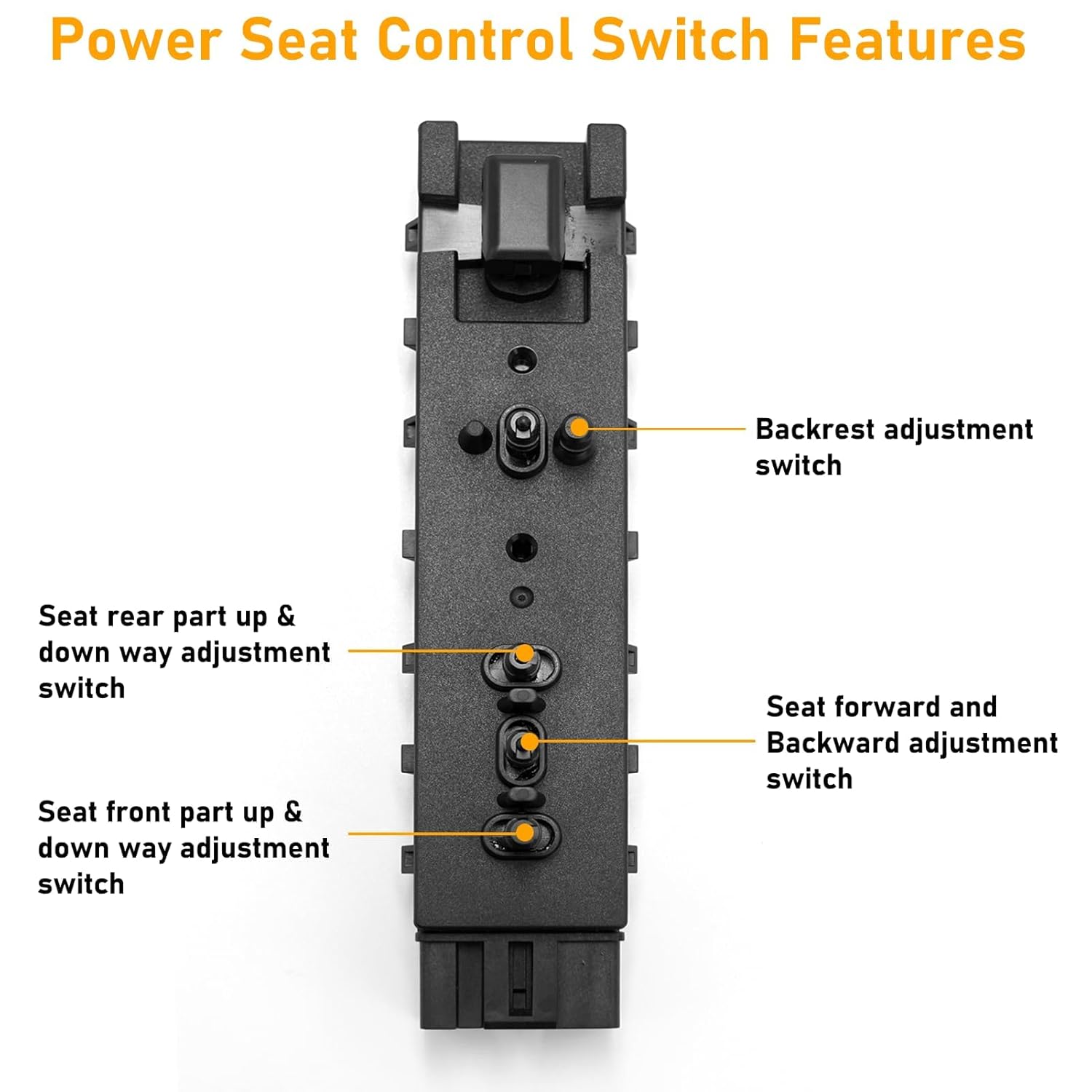Right Passenger 10-Way Seat Adjust Switch for Ford. Lincoln. Mercury (2006-2019) - Replaces 9L3Z-14A701FA. 6H6Z-14A701FA. SW7337| YDSSTORE-autoydsstore