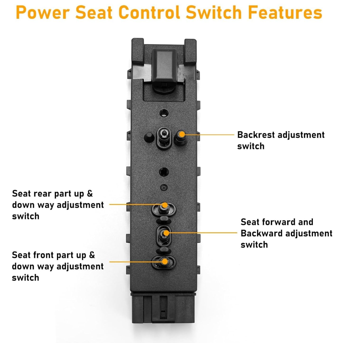 Right Passenger 10-Way Seat Adjust Switch for Ford. Lincoln. Mercury (2006-2019) - Replaces 9L3Z-14A701FA. 6H6Z-14A701FA. SW7337| YDSSTORE-autoydsstore