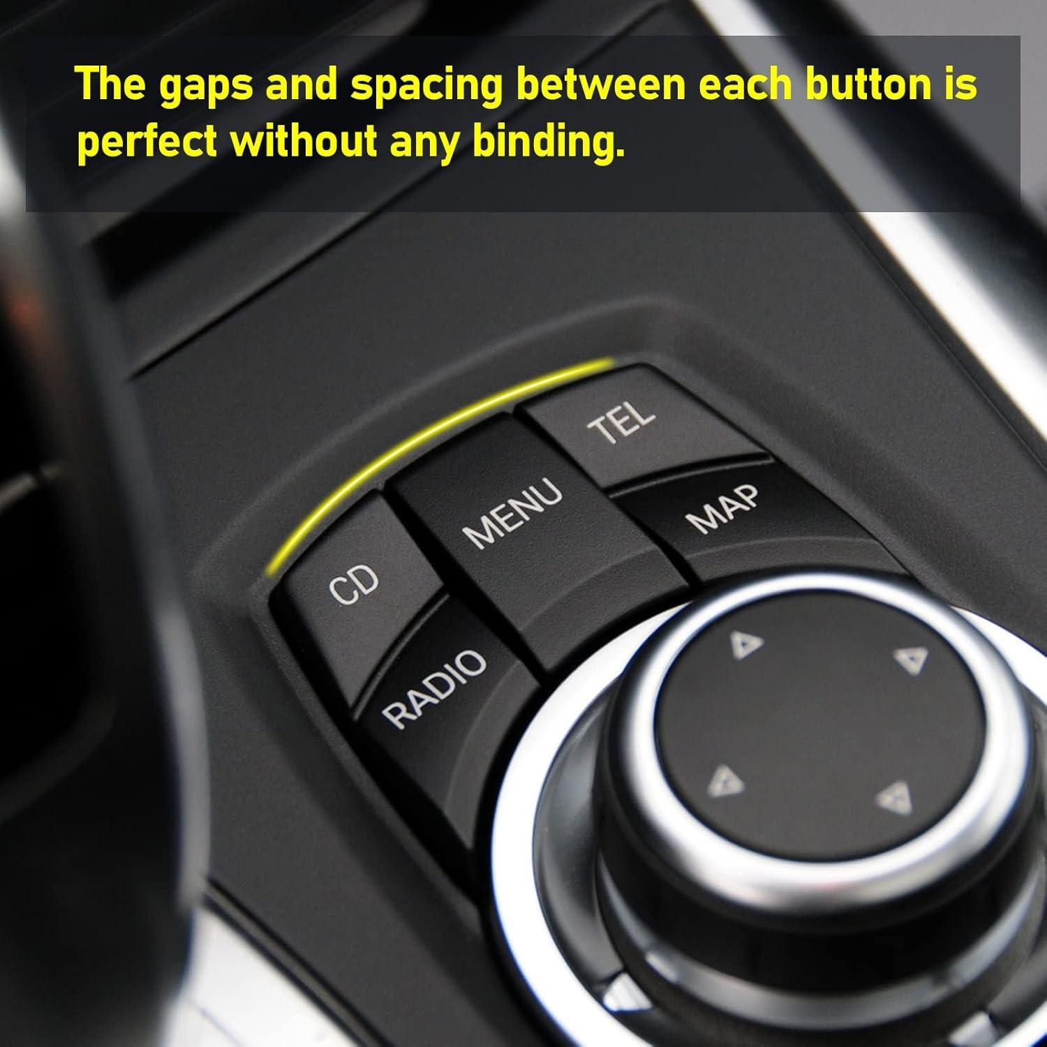 BMW iDrive Multimedia Control Button Replacement Kit (7PCS Set) – Compatible with BMW 1 Series E81 E82 E88. 3 Series E90 E92 E93. 5 Series E60 E61. 6 Series E63 E64. X1 E84. X5 E70. X6 E71-autoydsstore