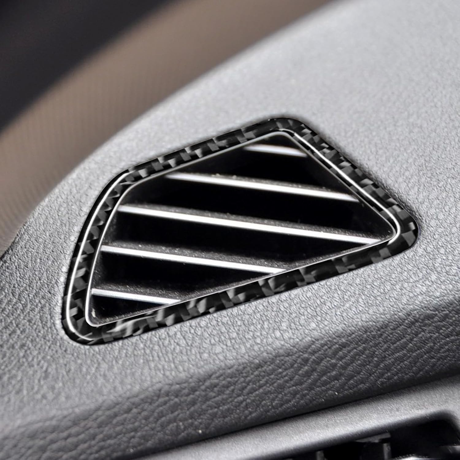 YDSSTORE Carbon Fiber Center Console Dashboard Air Outlet Vent Cover Frame Trim Interior Accessories for BMW X5 E70 X6 E71 (2008-2013) – 2pc Black | Premium Upgrade-autoydsstore