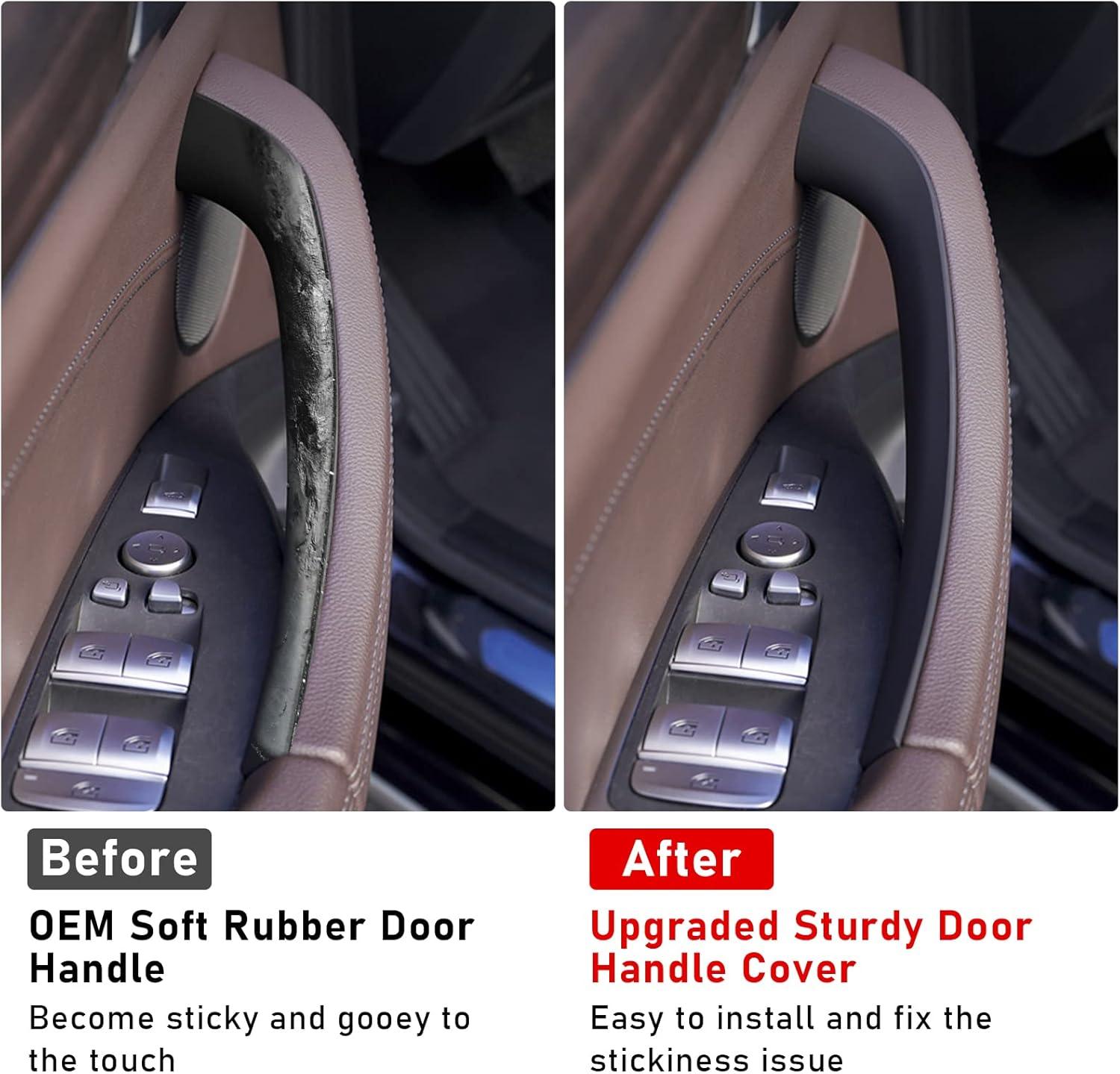 Compatible with BMW X3 G01/X4 G02 Door Handle Covers.2PCS Carbon Fiber Pattern Door Pull Handle Covers for X3 G01 2018-2022.X4 G02 2018-2022. Left/Right Door Handle Interior Door Pull Handle-autoydsstore