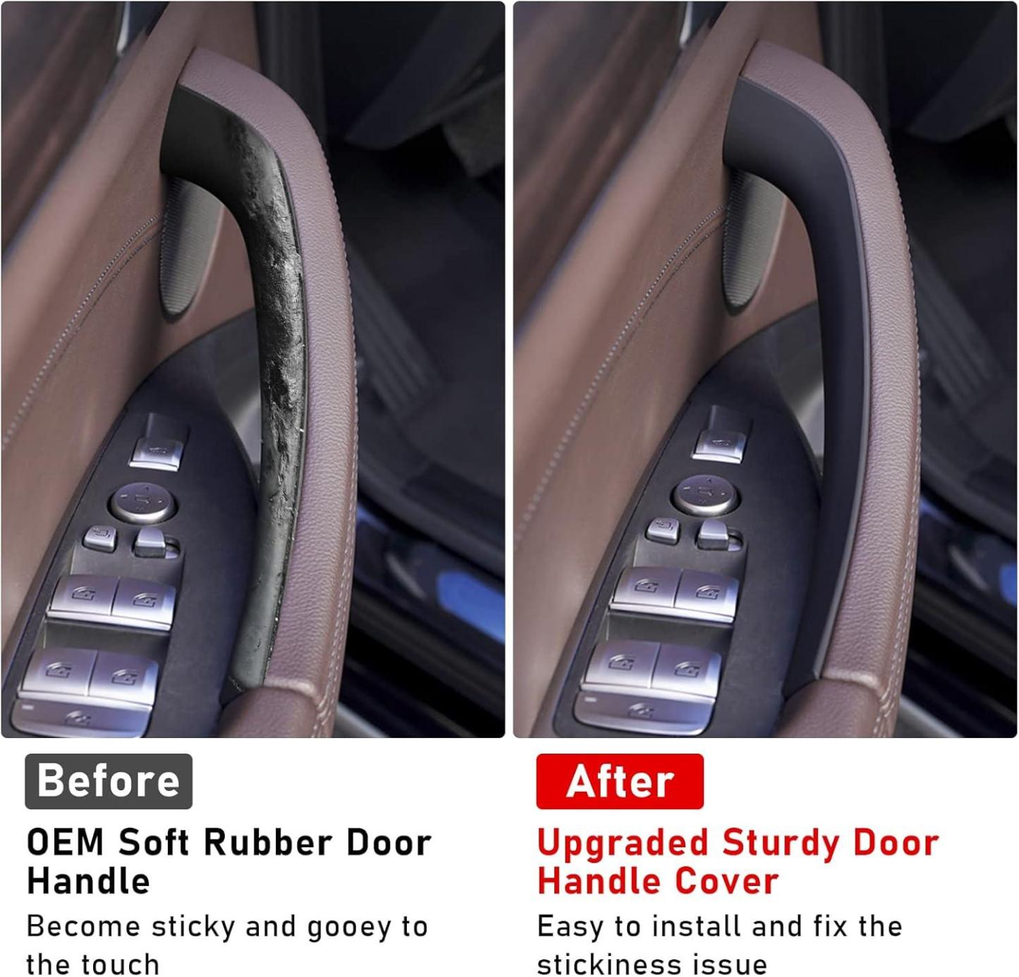 Compatible with BMW X3 G01/X4 G02 Door Handle Covers.2PCS Carbon Fiber Pattern Door Pull Handle Covers for X3 G01 2018-2022.X4 G02 2018-2022. Left/Right Door Handle Interior Door Pull Handle-autoydsstore