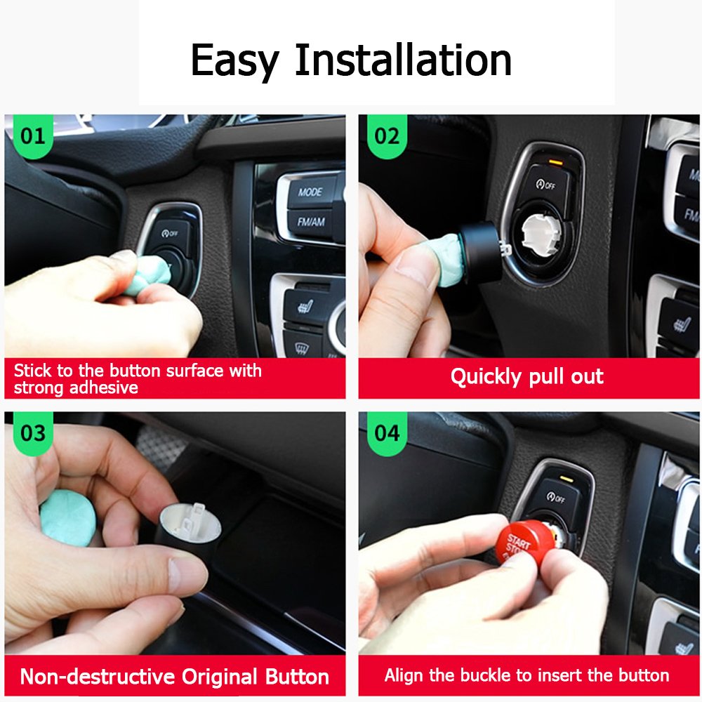 For BMW F-Chassis Crystal Start Stop Button Covers | YDSSTORE